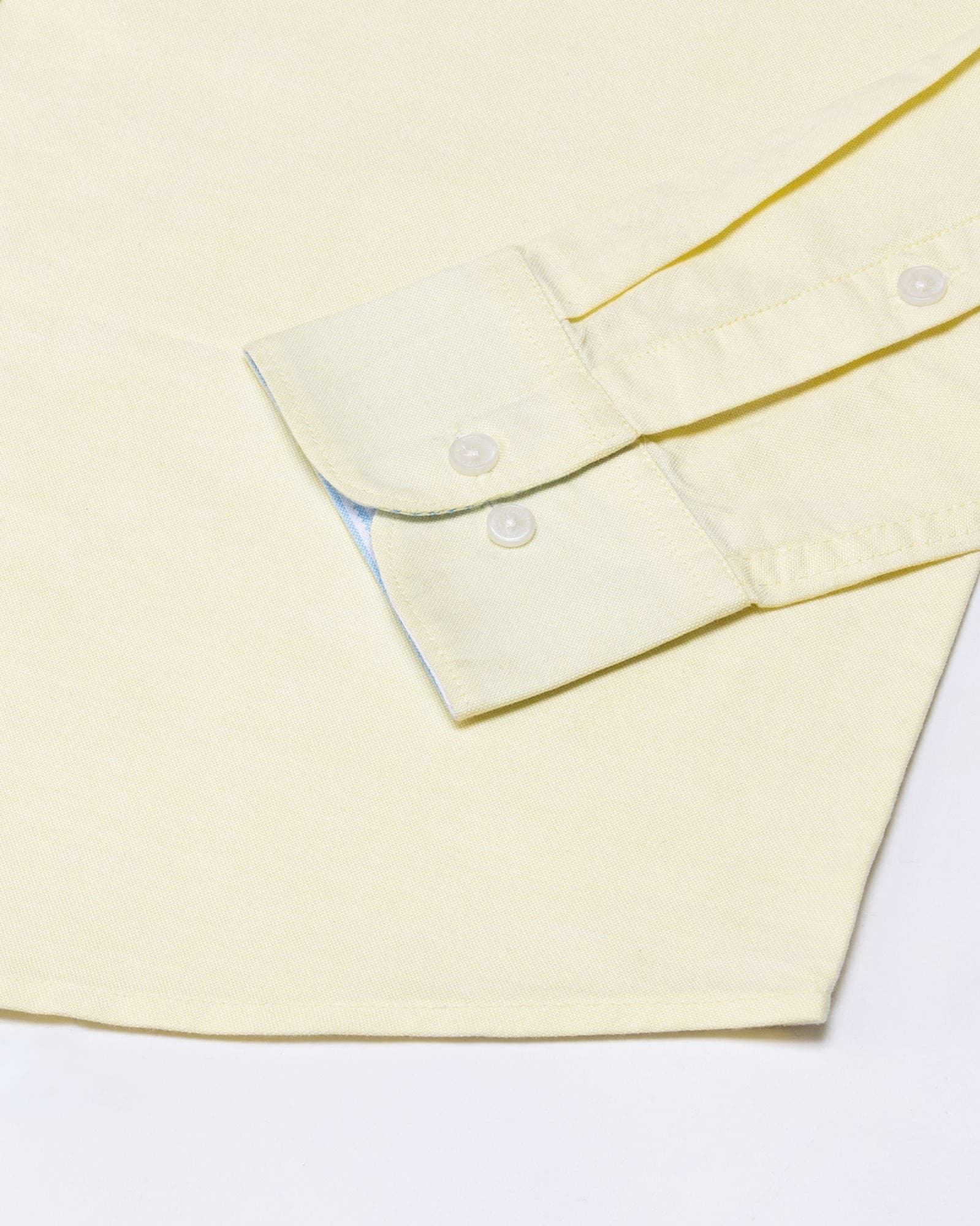 Hicker Yellow Button Down Plain Oxford Cotton Shirt