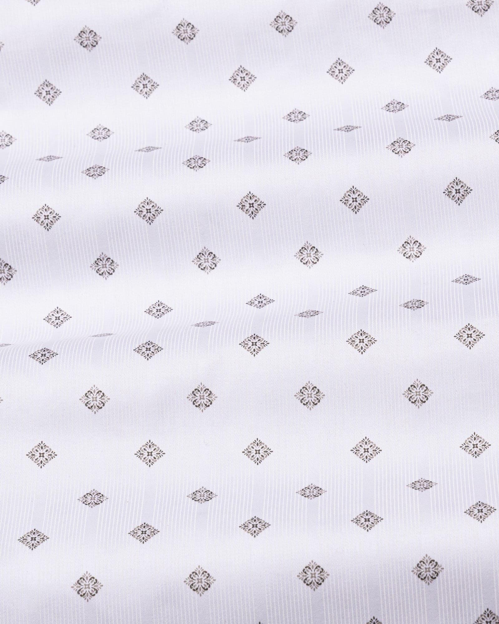 Santry Brown Geometric Printed Cotton Shirt