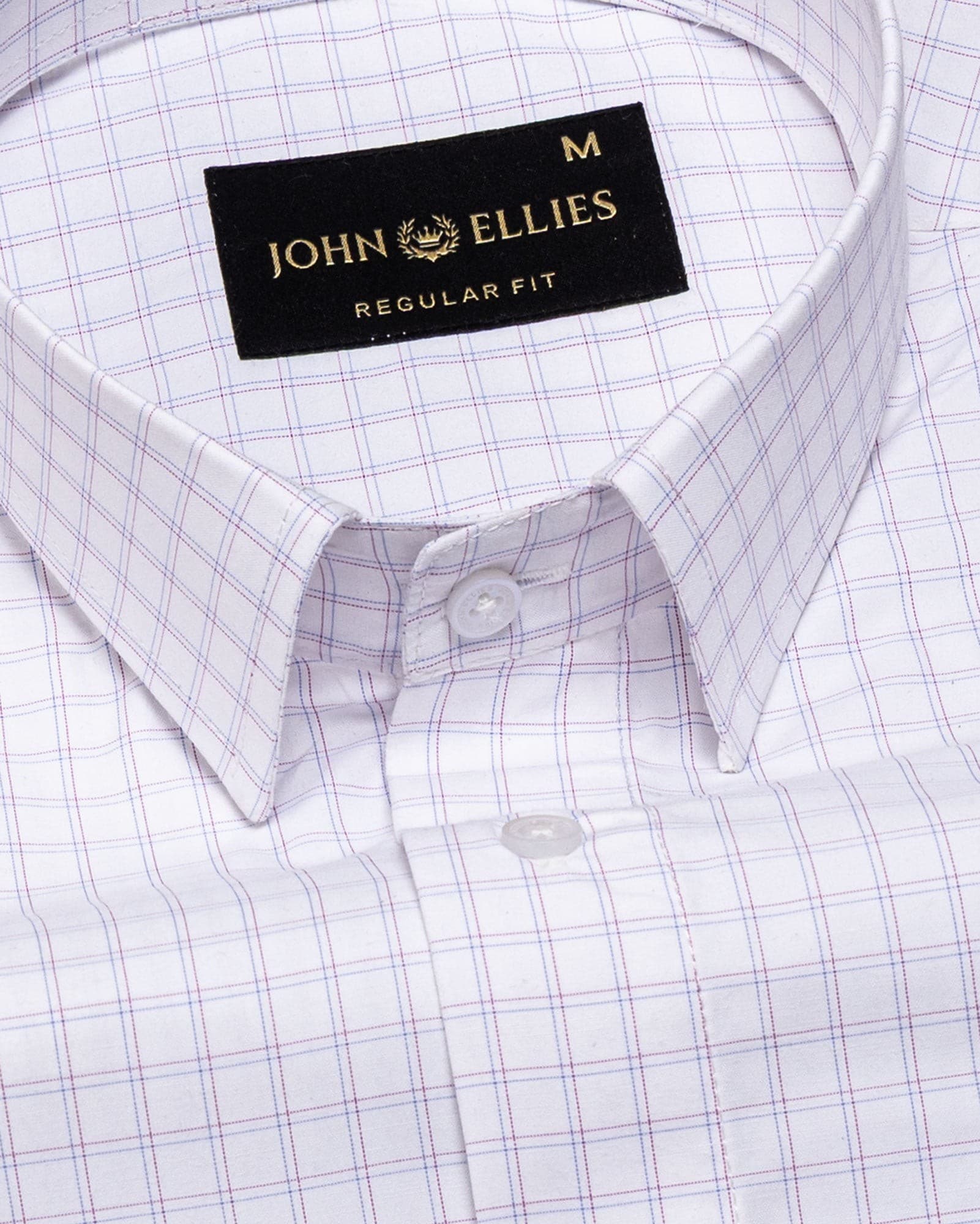 Helston Maroon Check Cotton Shirt