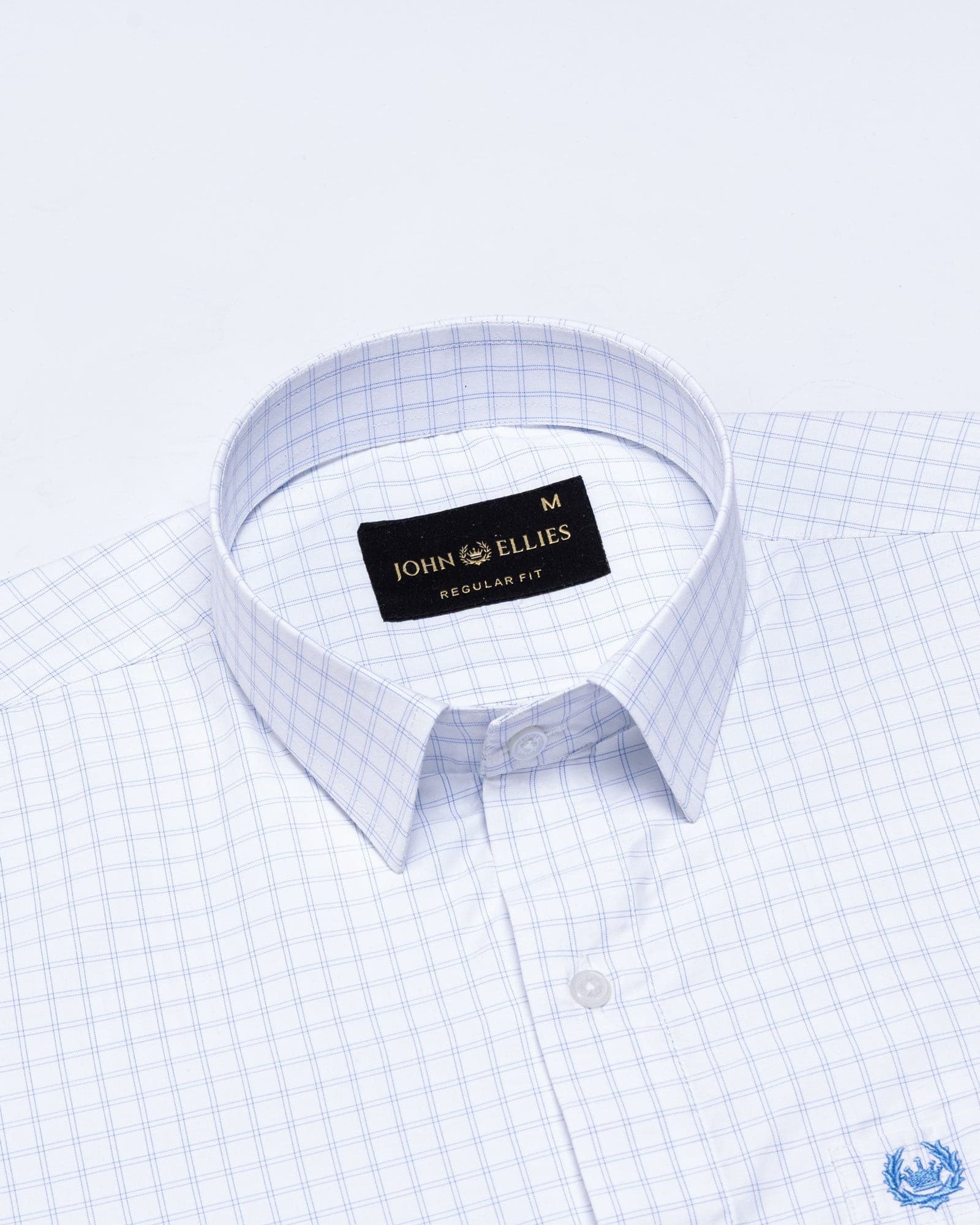Helston Blue Check Cotton Shirt
