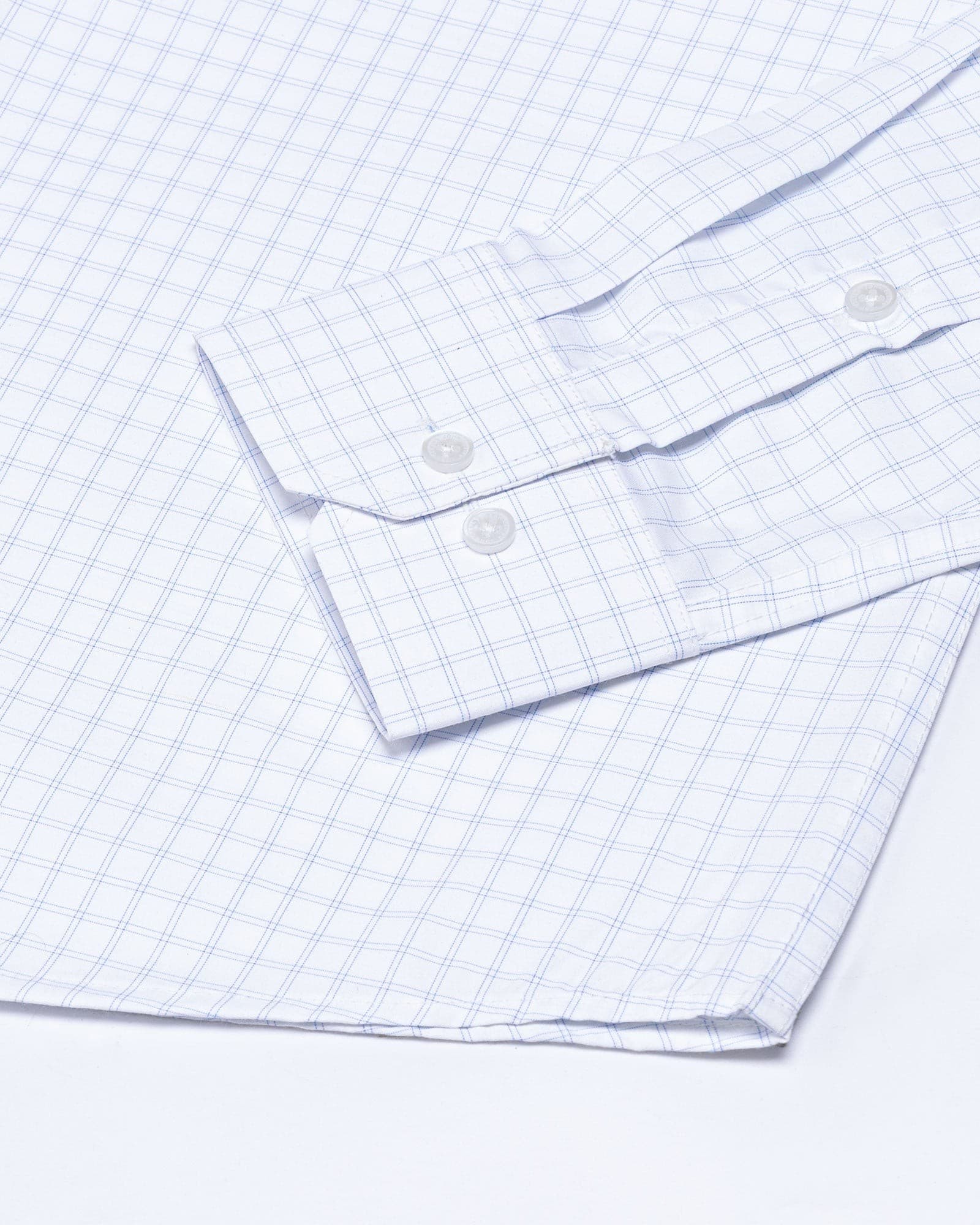 Helston Blue Check Cotton Shirt