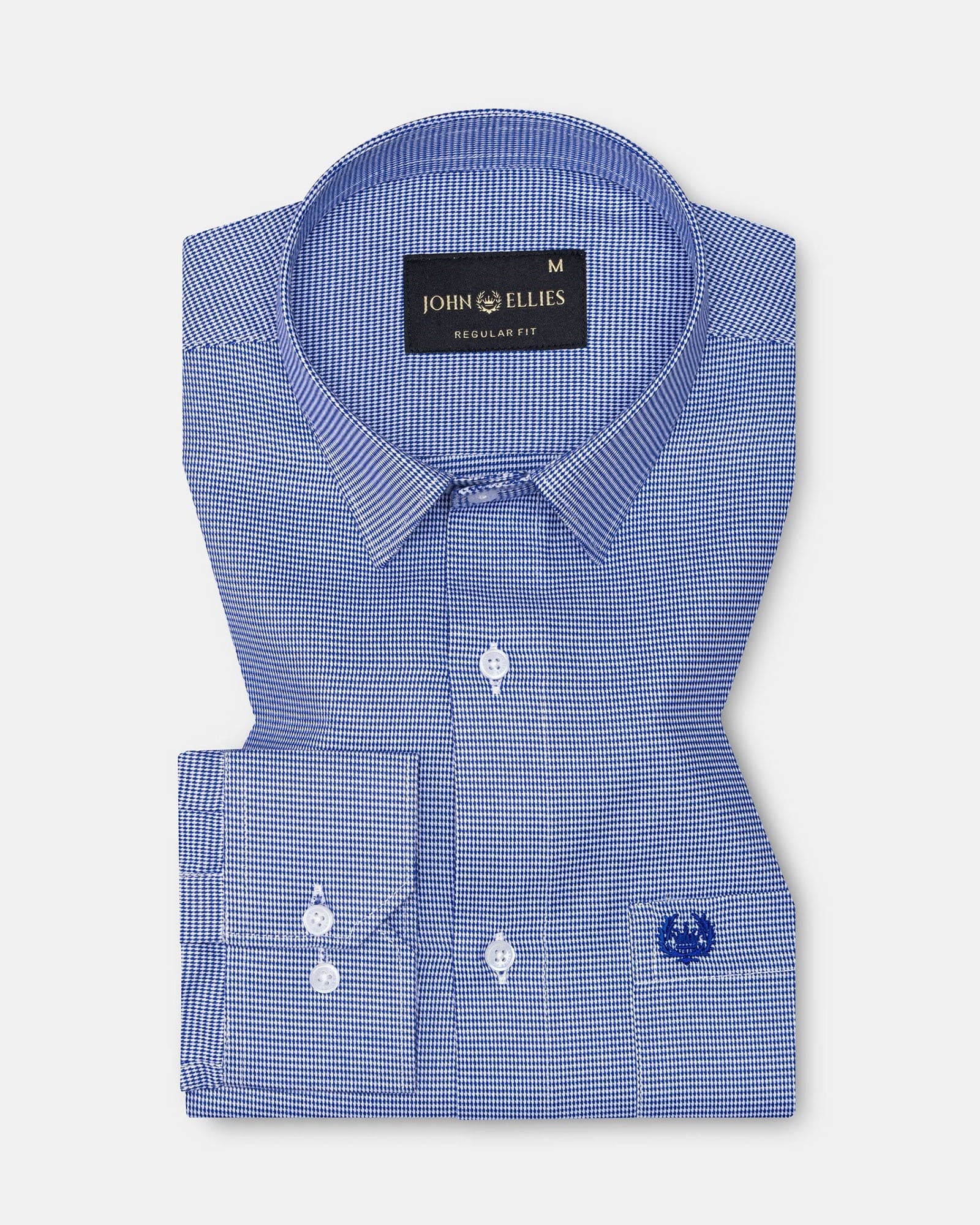Slurp Navy Blue Textured Cotton Shirt