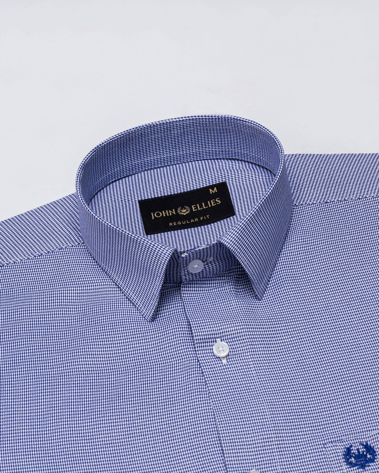 Slurp Navy Blue Textured Cotton Shirt
