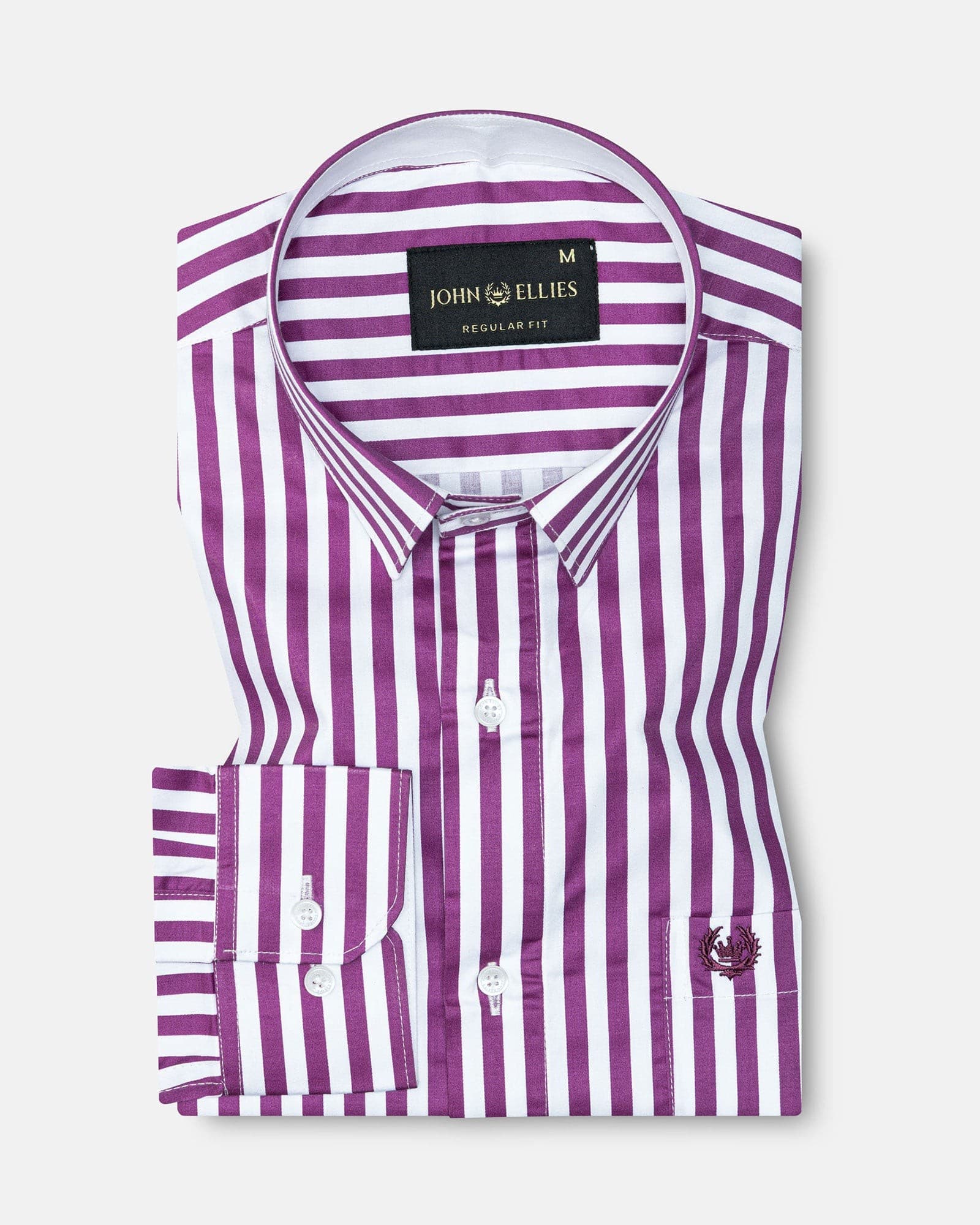 Sidex Magenta Stripes Premium Cotton Shirt