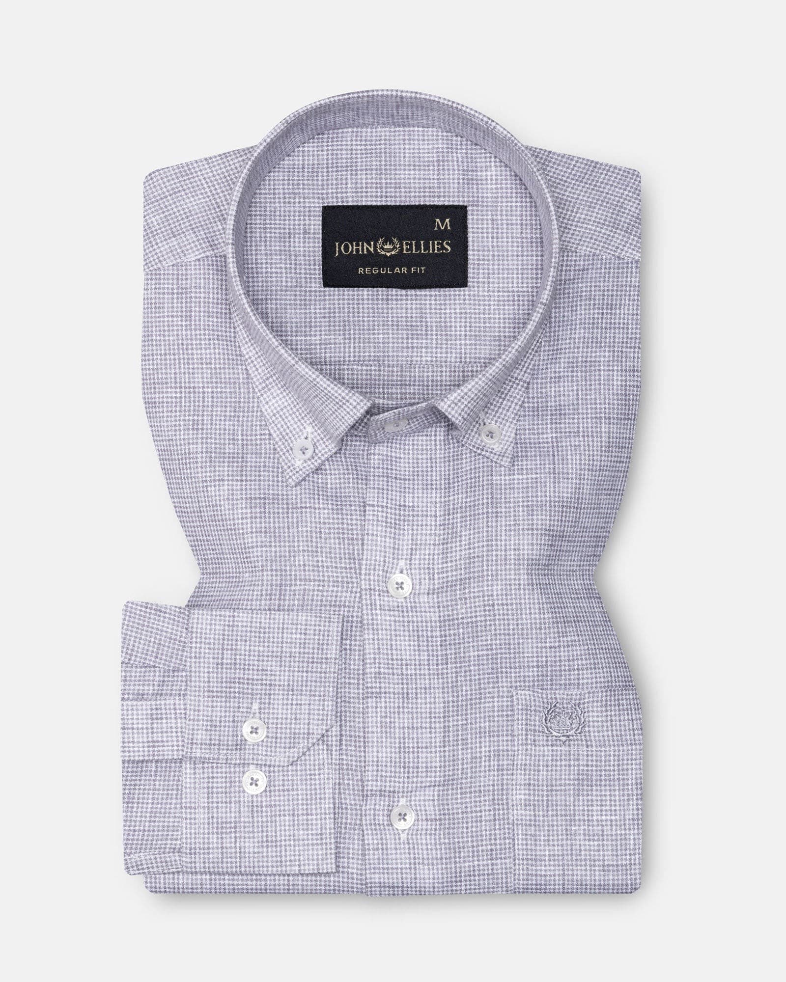 Isaac Purple Check Button Down Linen Shirt