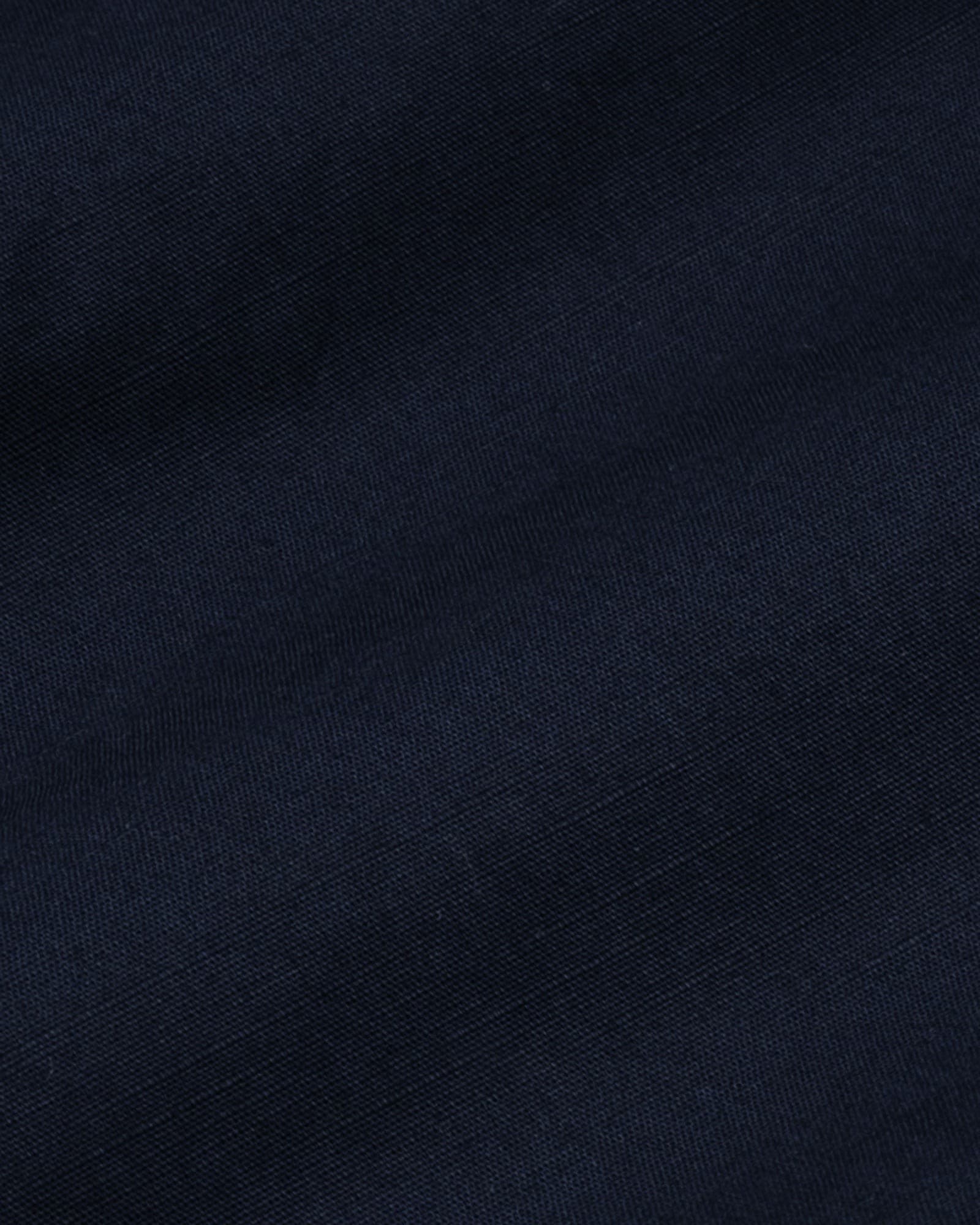 Amess Navy Blue Plain Linen Shirt