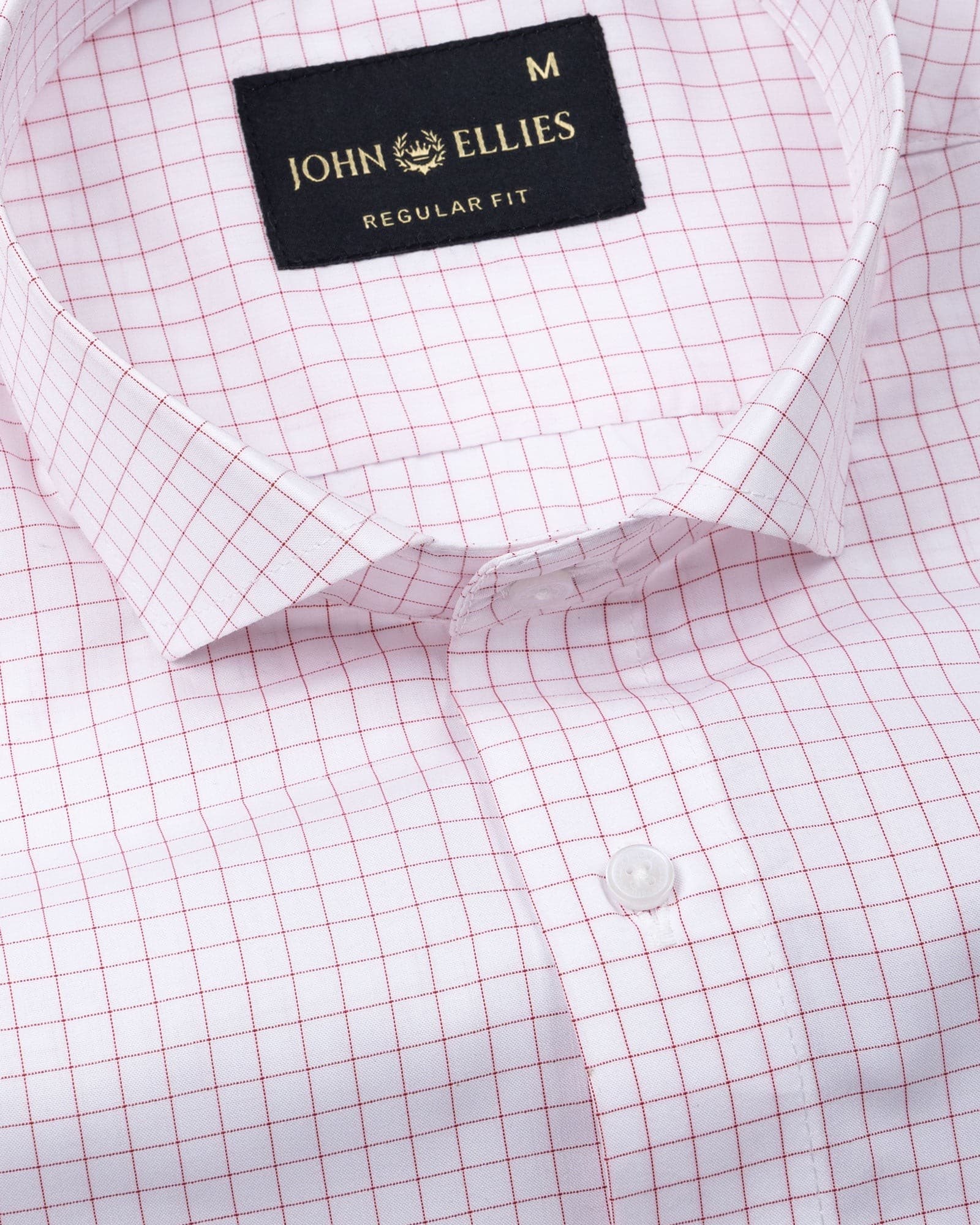 Regals Red Check Cutaway Cotton Shirt
