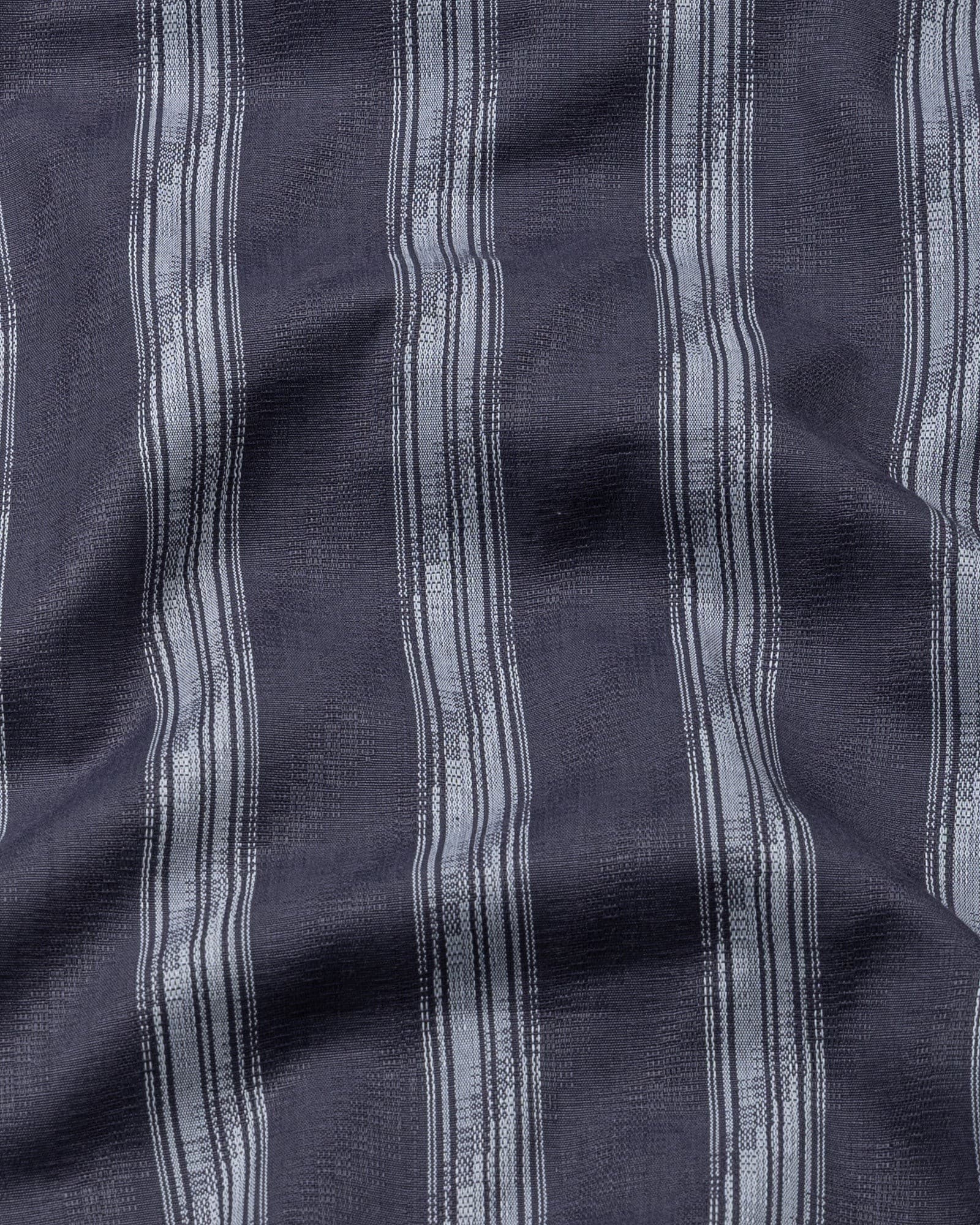 Rownin Charcoal Grey Cotton Stripes Shirt