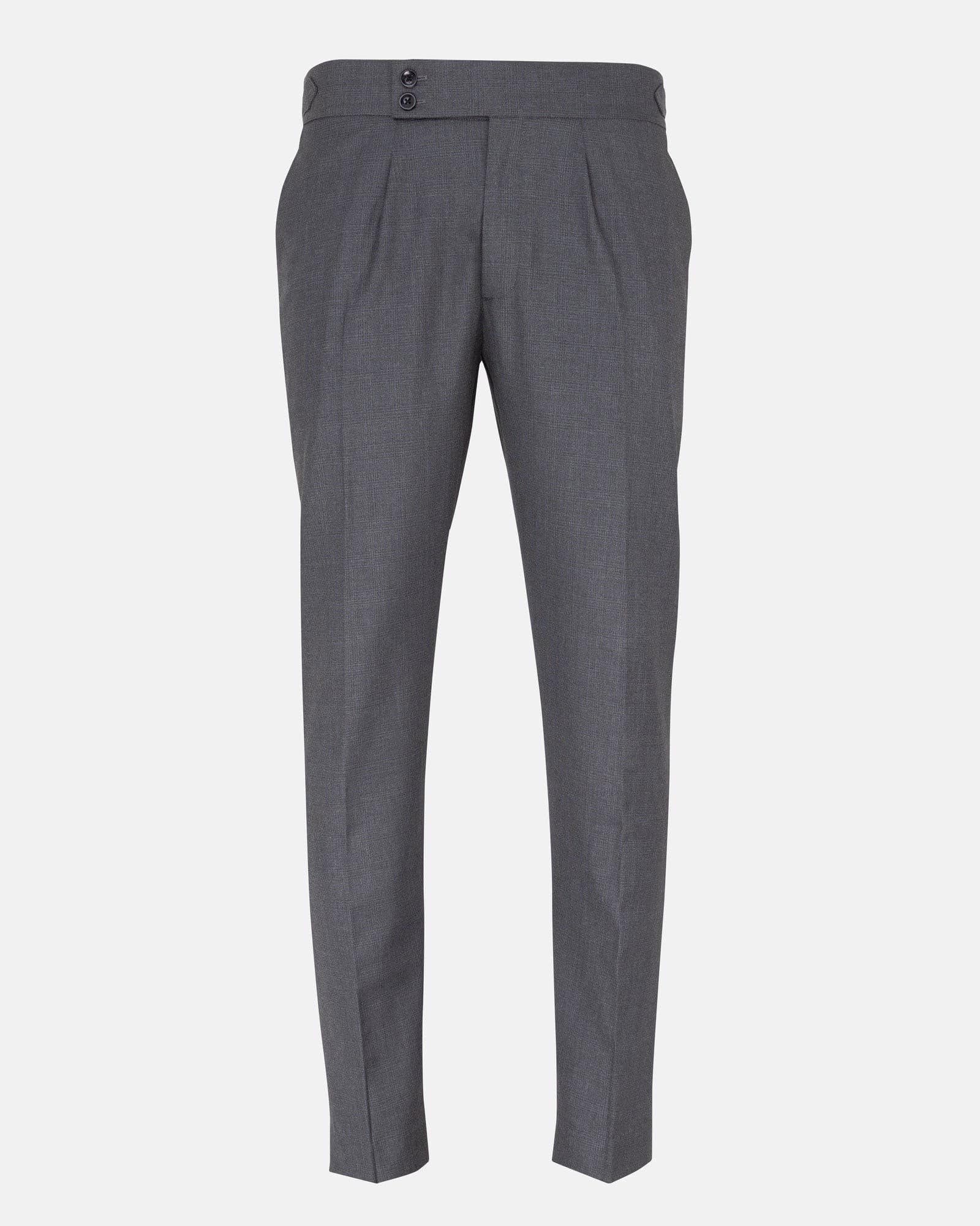 Vittorio Grey Checked Formal Single Pleated Italian Pant