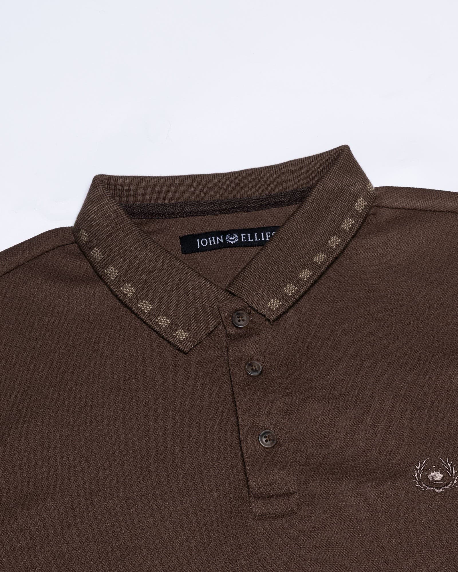Sakura Brown Cotton Polo T-Shirt