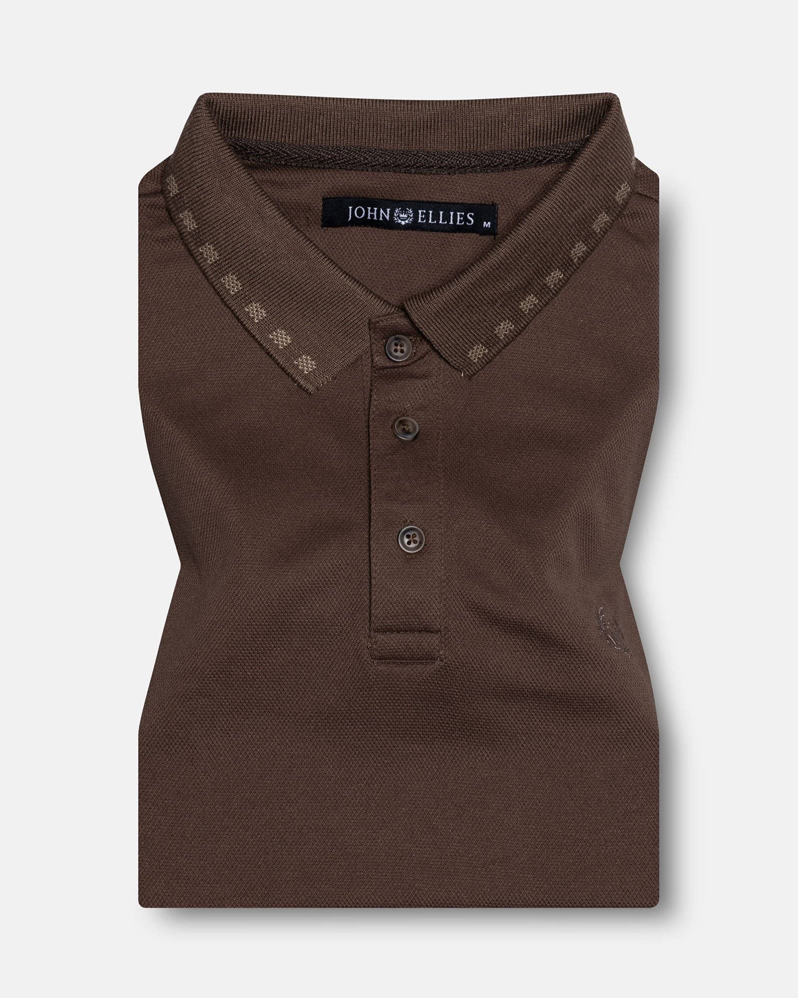 Sakura Brown Cotton Polo T-Shirt