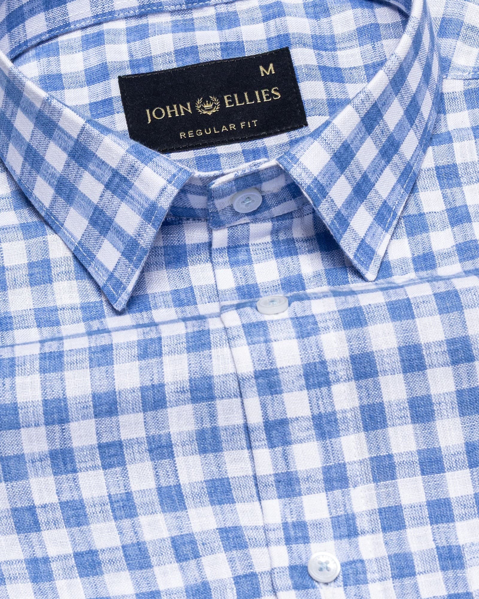 Kryox Blue Check Linen Shirt