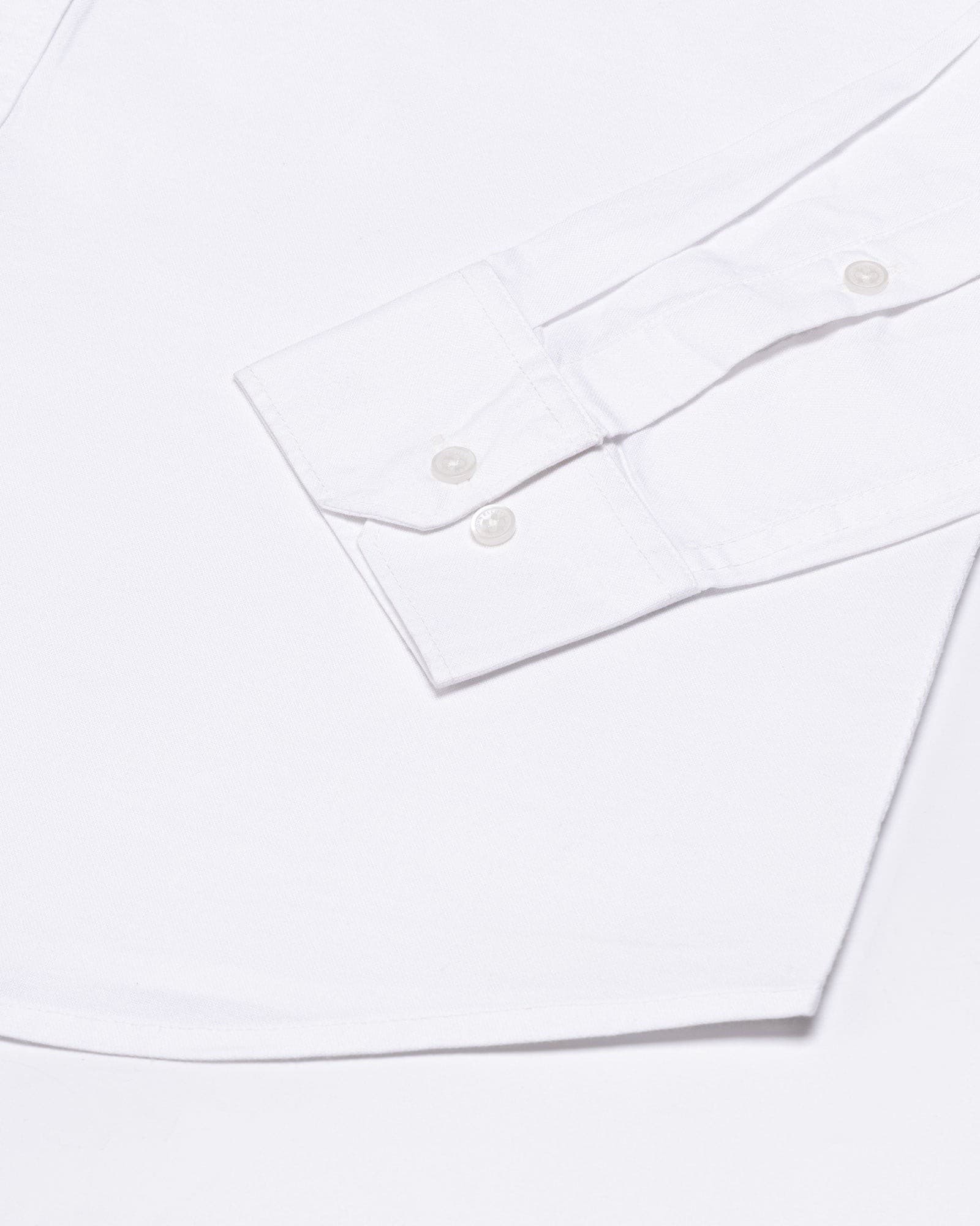 Regent White Plain Button Down Oxford Cotton Shirt