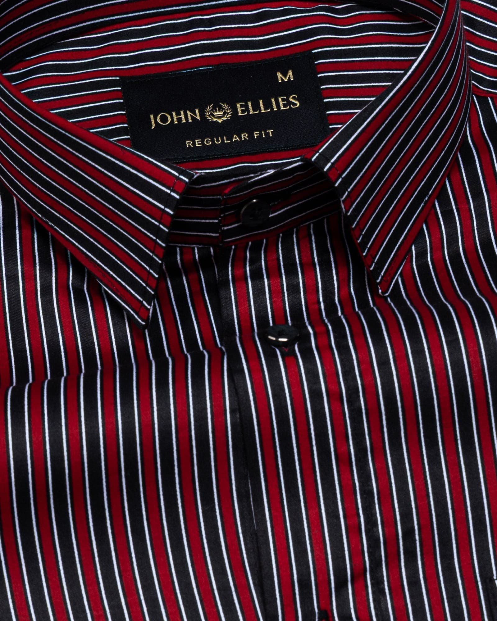 Magath Red And Black Stripes Premium Cotton Shirt