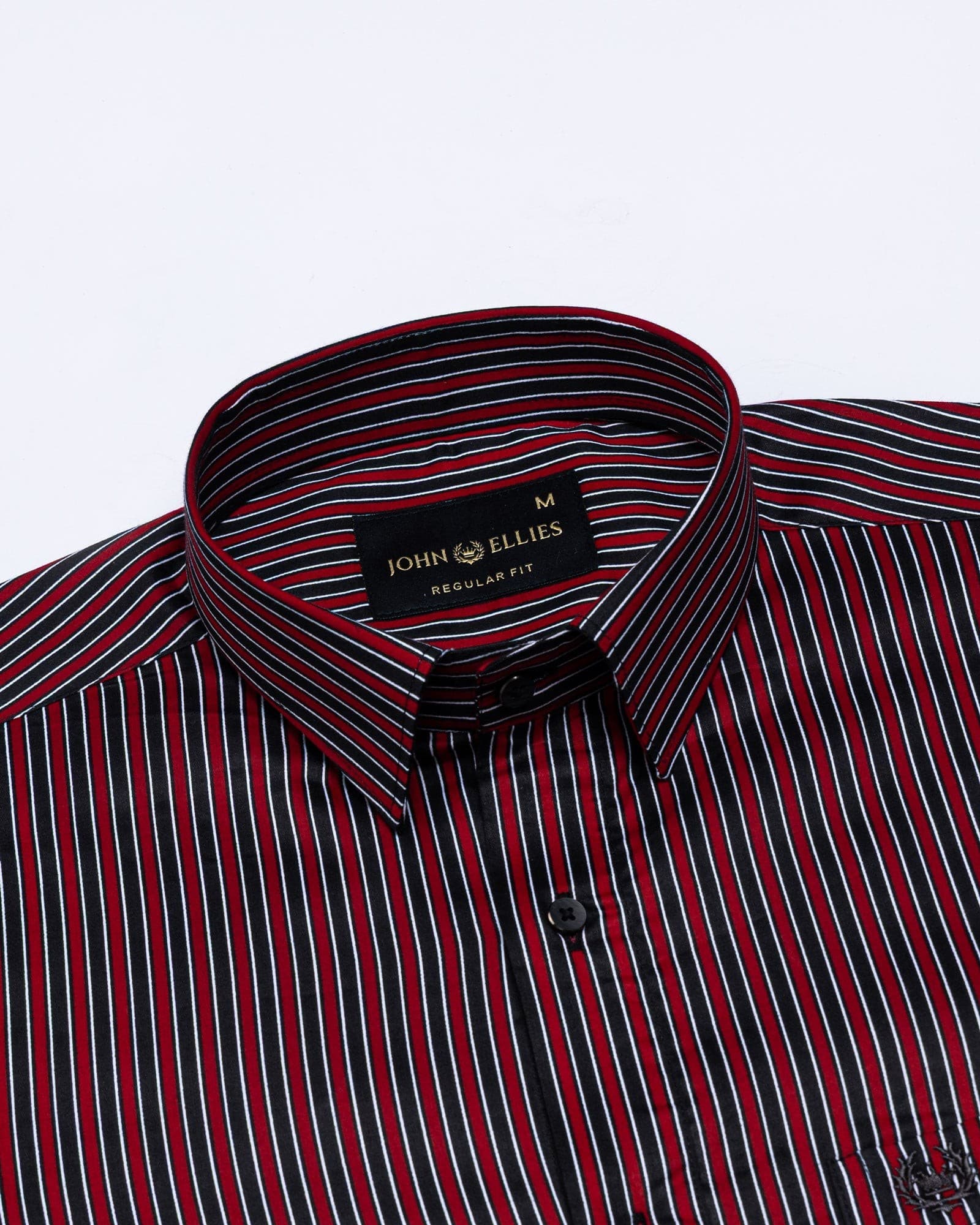 Magath Red And Black Stripes Premium Cotton Shirt
