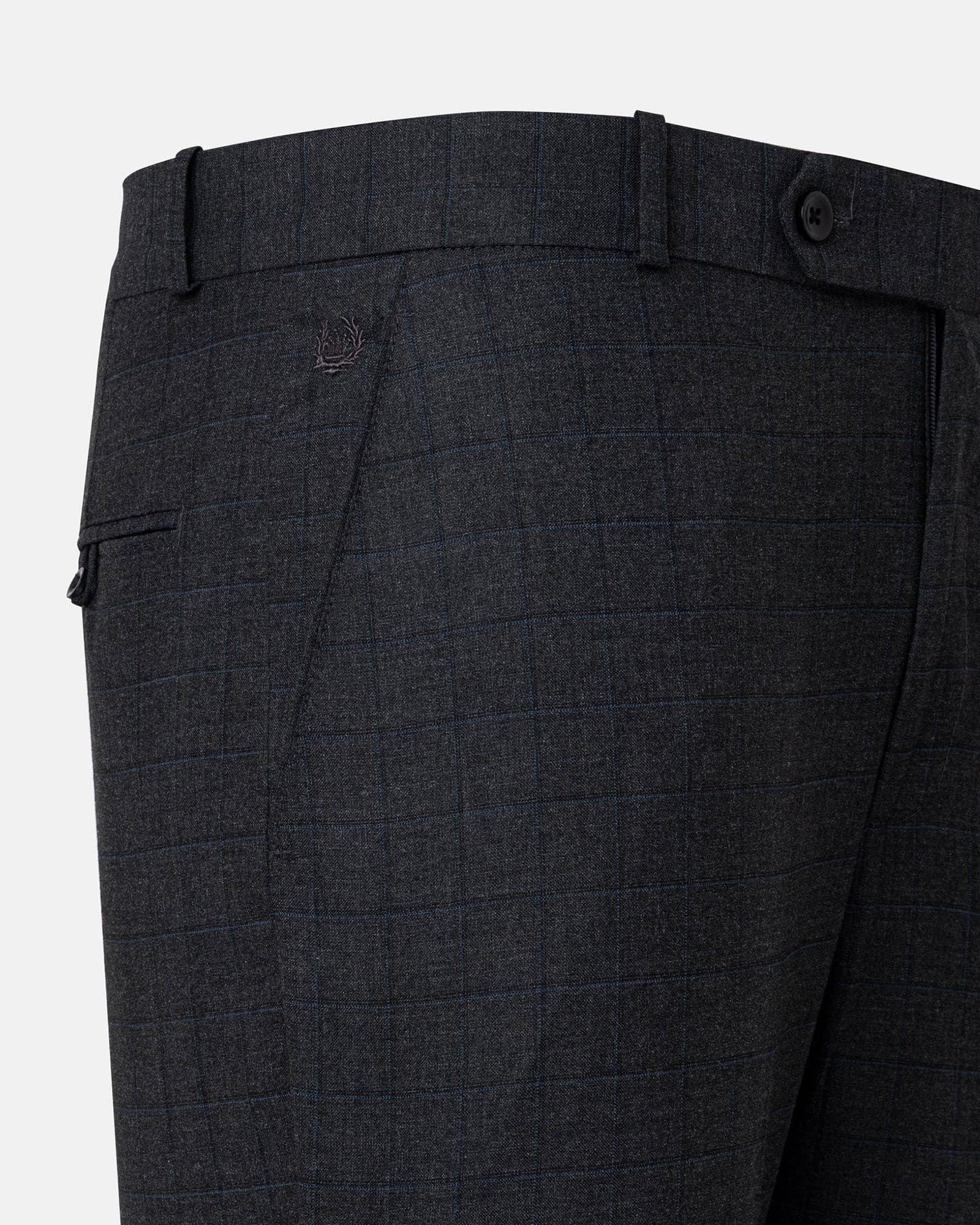 Robbs Black Checked Formal Pant