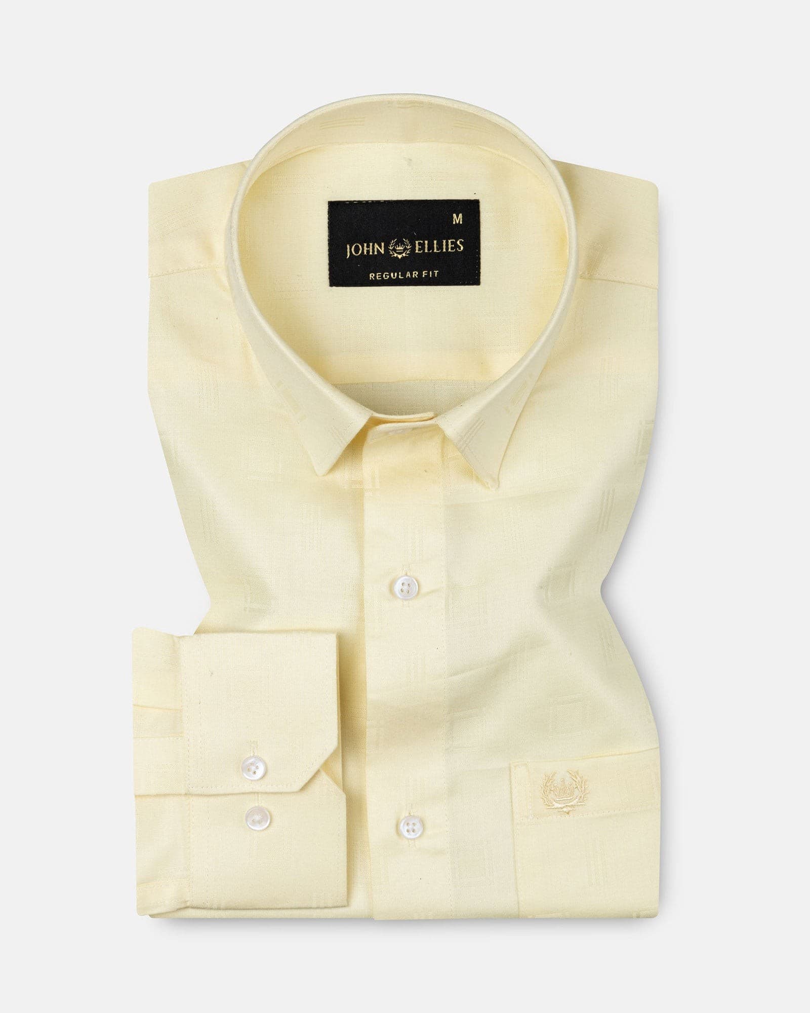Agnes Yellow Textured Cotton Shirt