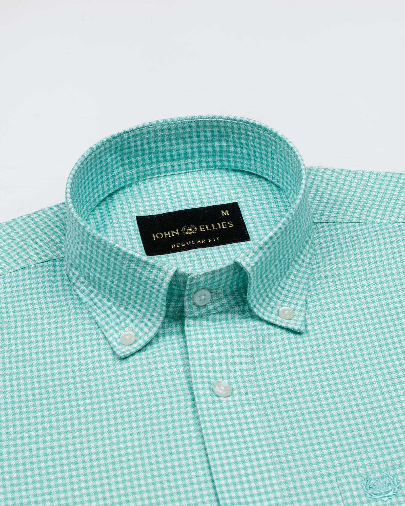Hazel Lime Check Button Down Oxford Cotton Shirt