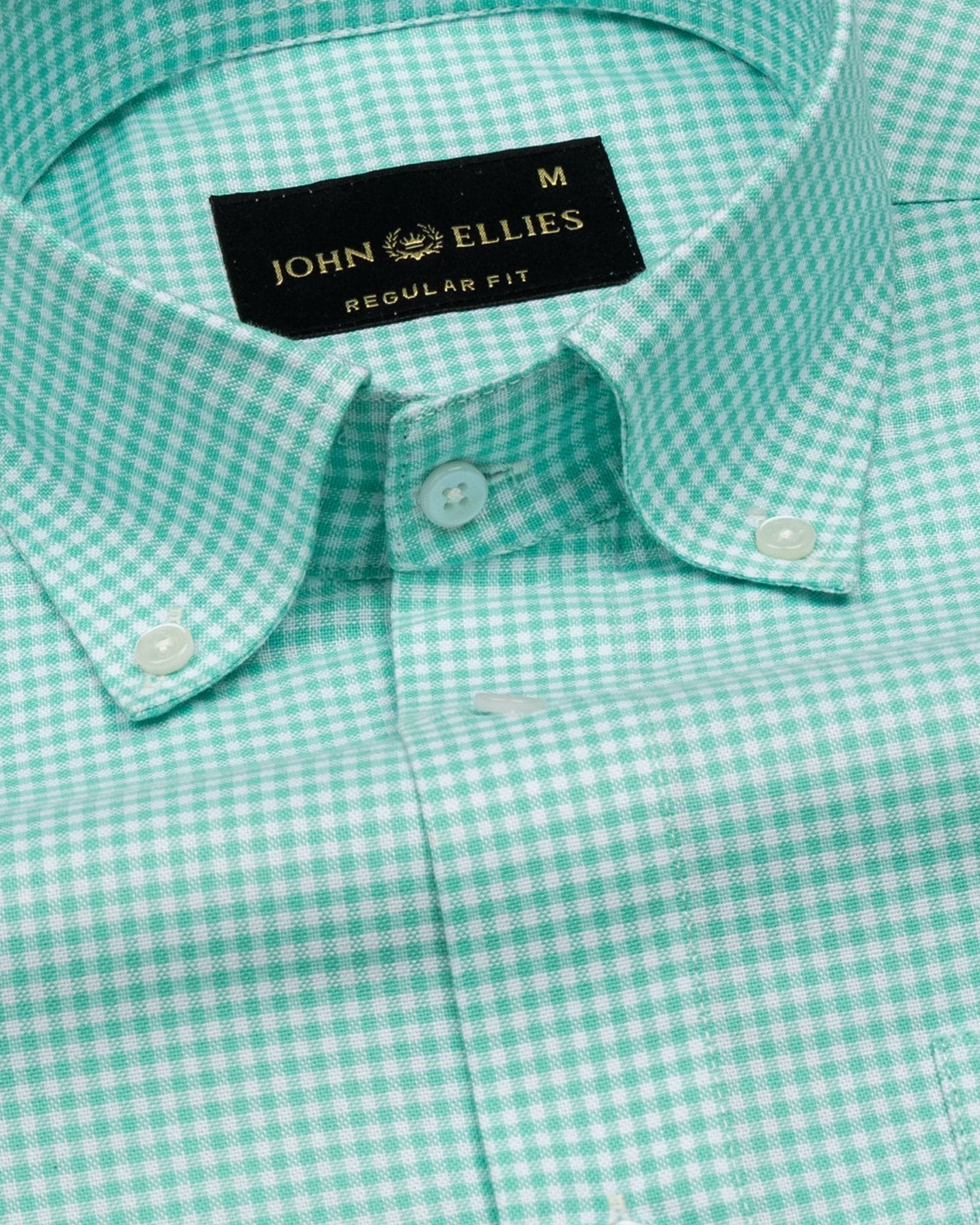 Hazel Lime Check Button Down Oxford Cotton Shirt