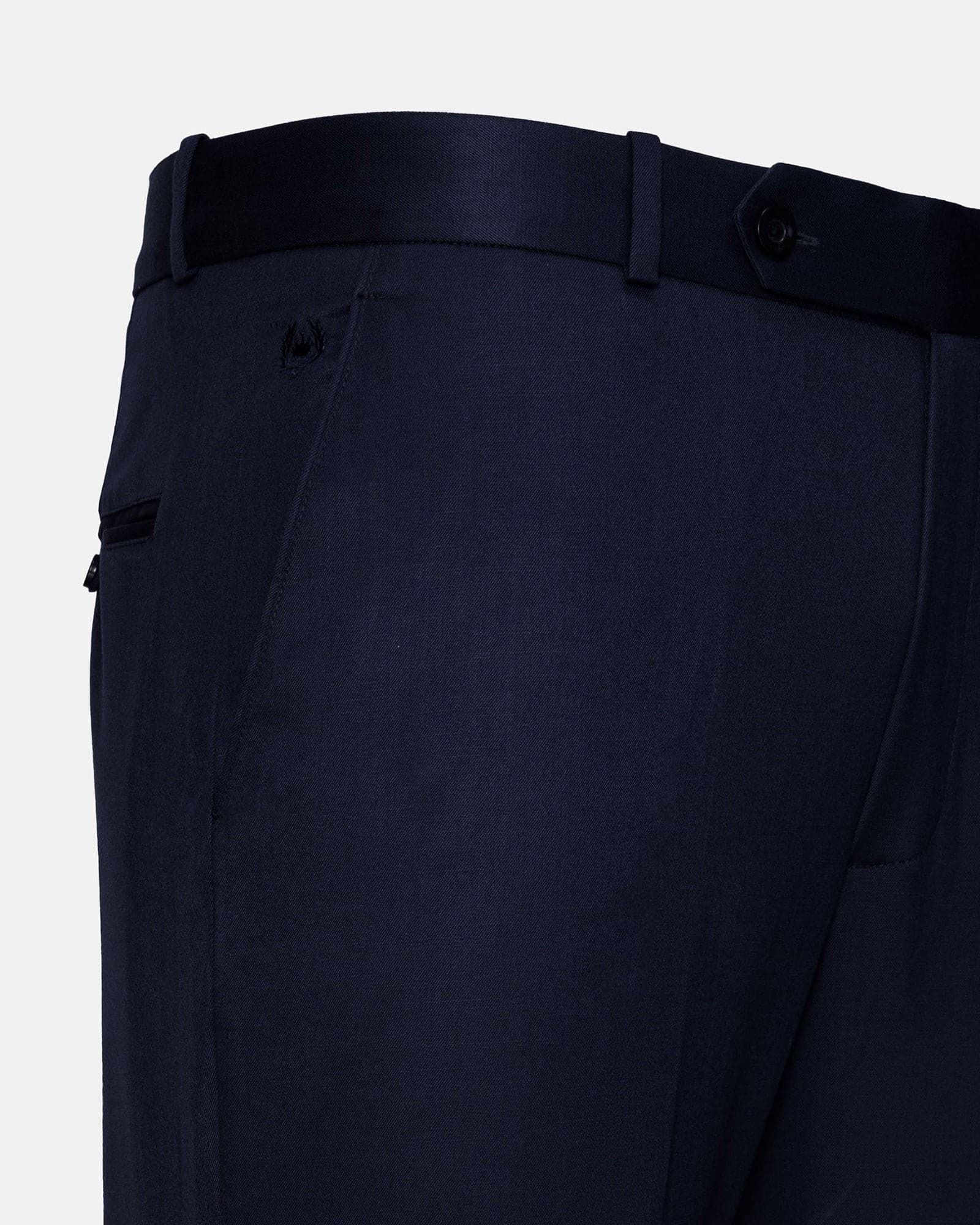 Canes Navy Blue Plain Formal Cotton Pant