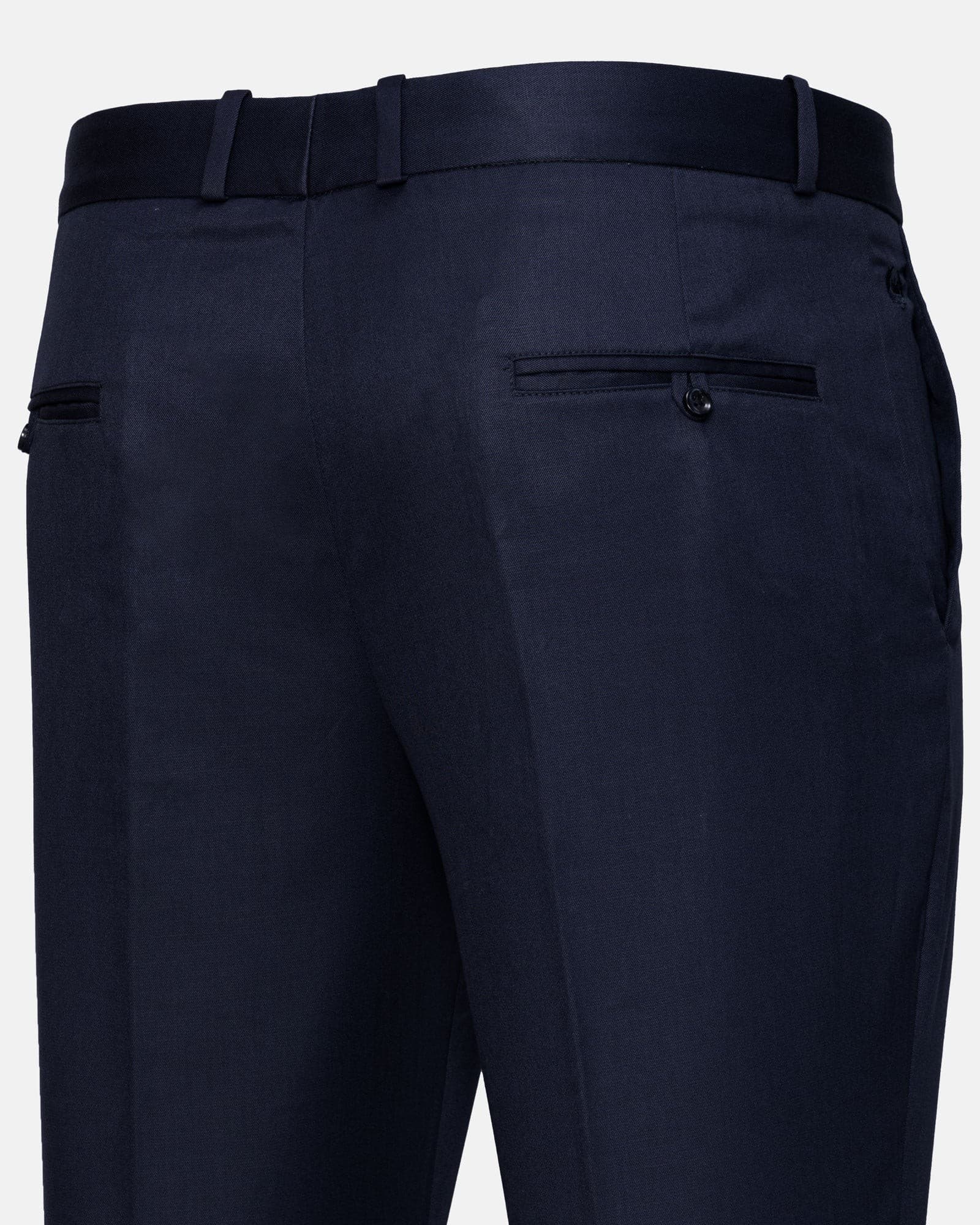 Canes Navy Blue Plain Formal Cotton Pant