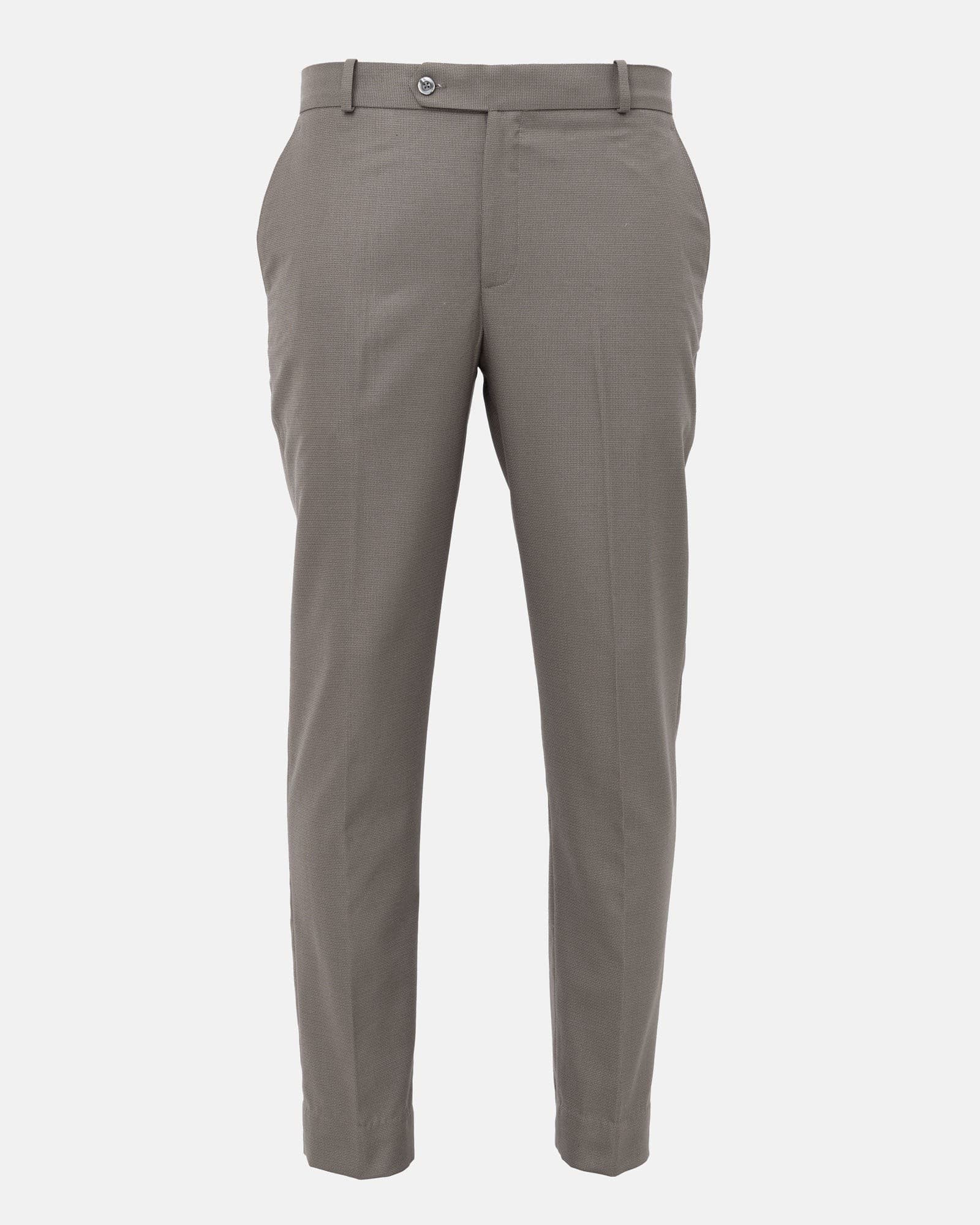Mance Khaki Textured Formal Cotton Pant
