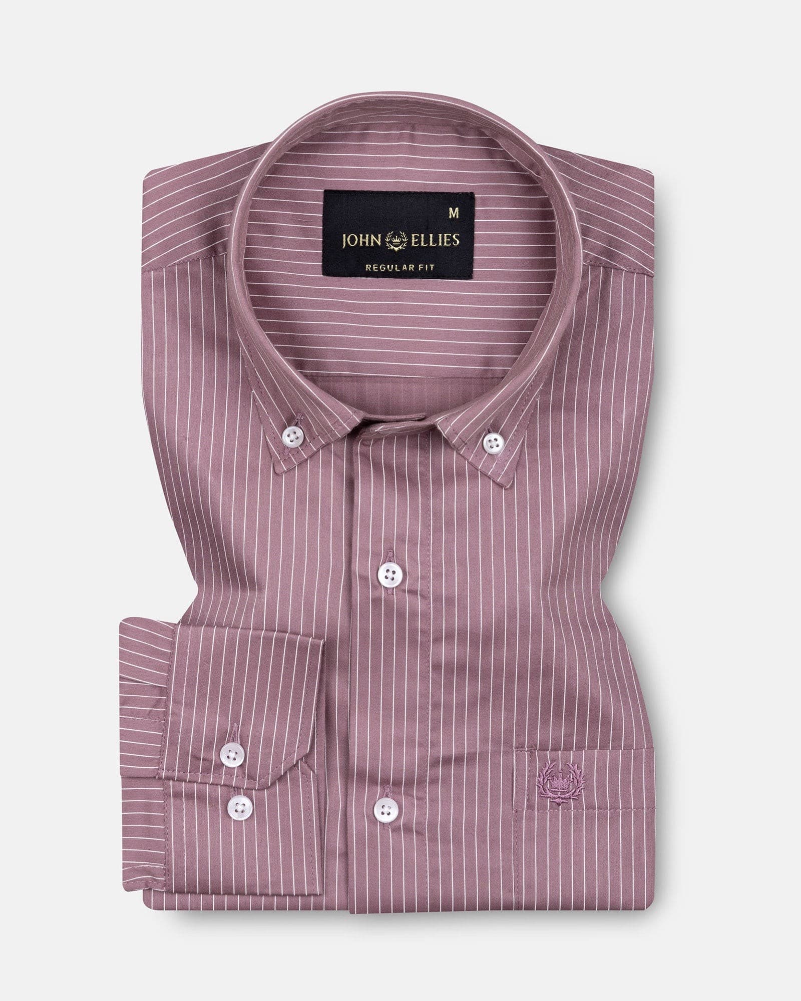 Orter Pink Pin Stripes Button Down Premium Cotton Shirt