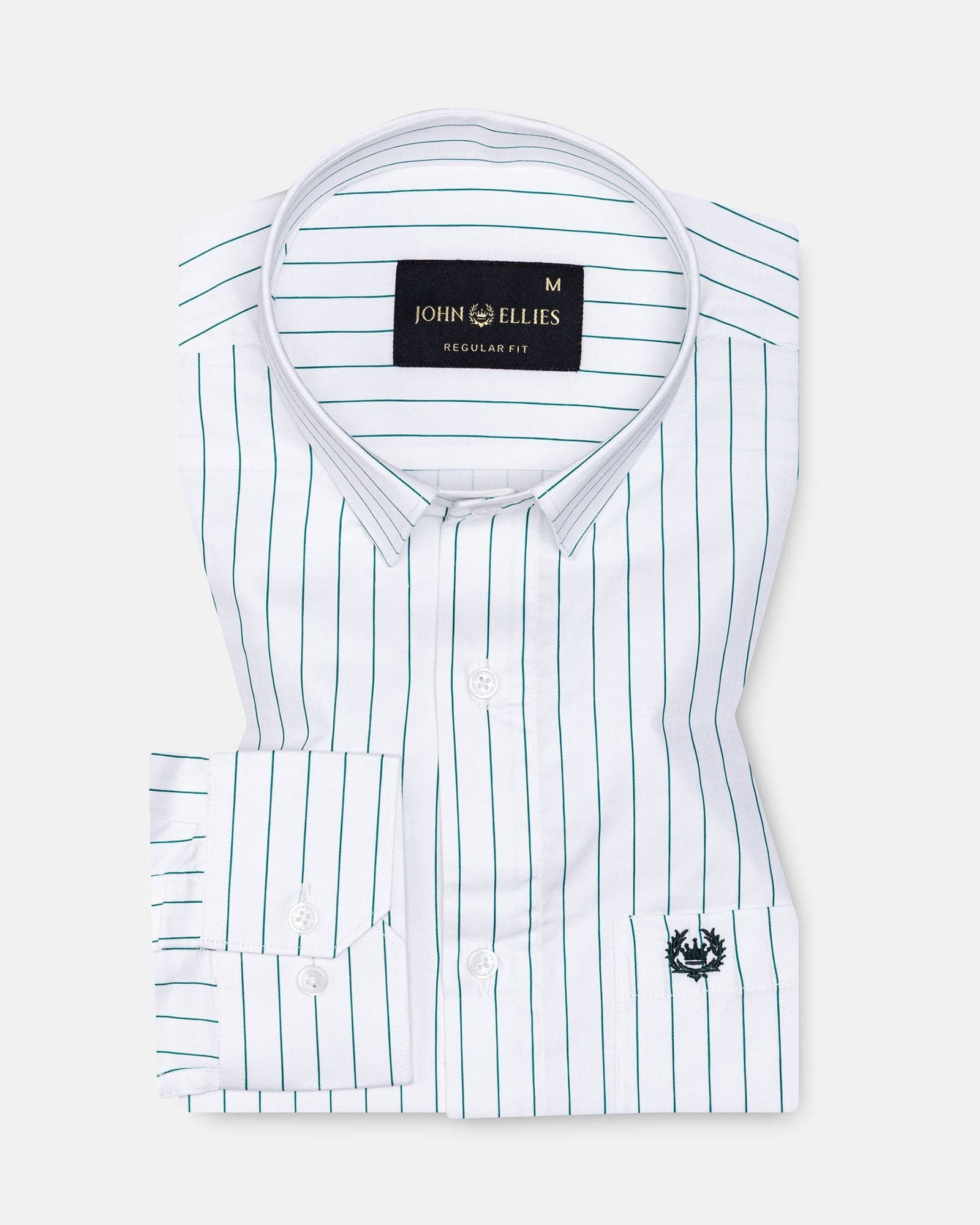 Magath Green Premium Cotton Stripes Shirt