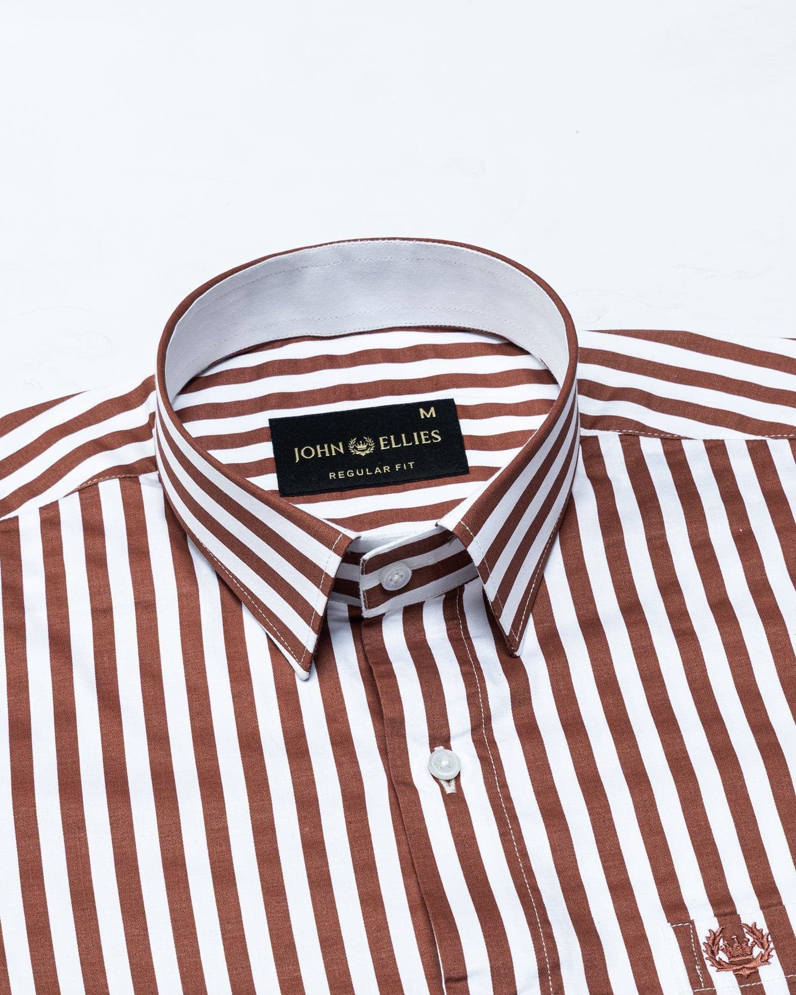 Sidex Brown Stripes Premium Cotton Shirt