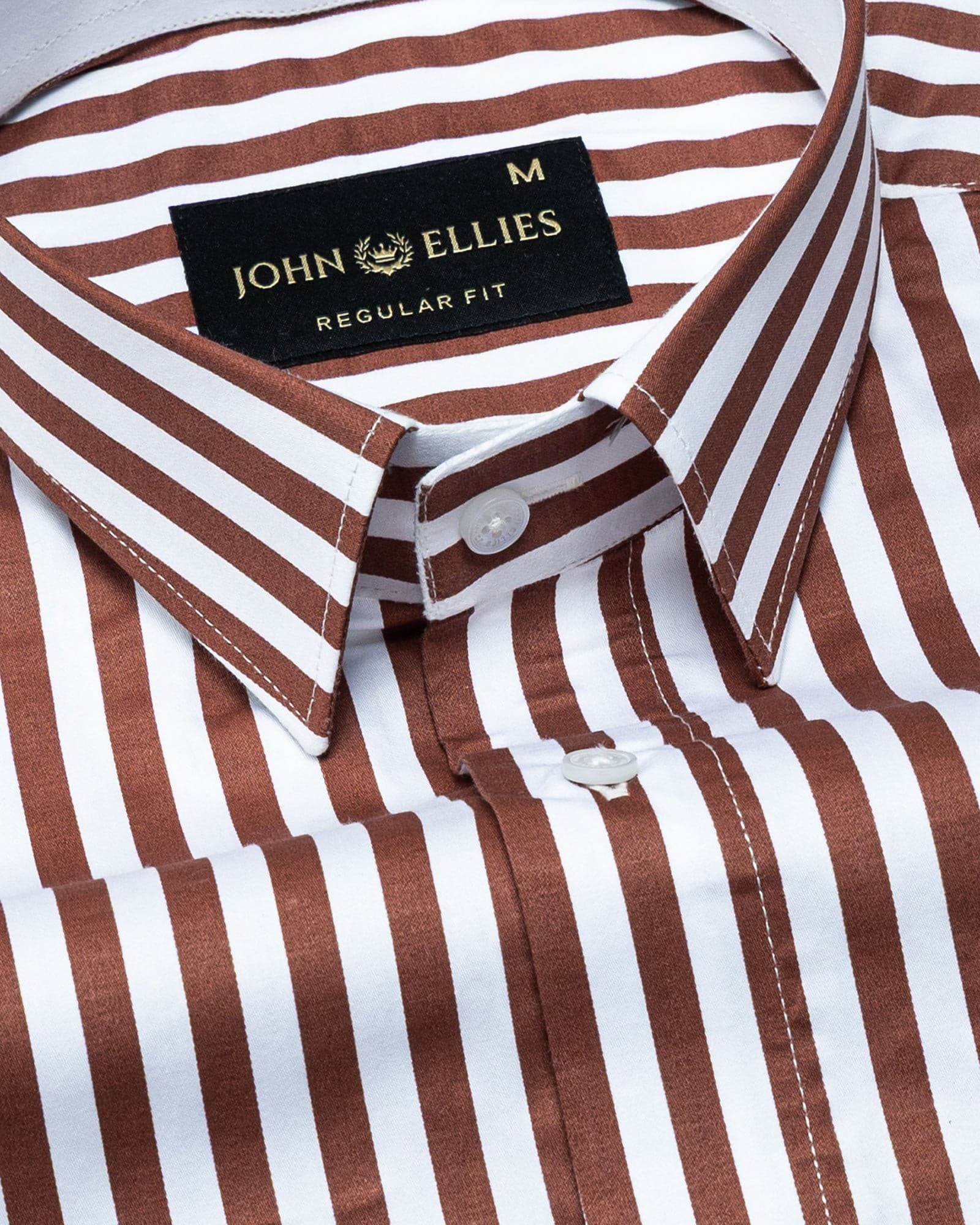 Sidex Brown Stripes Premium Cotton Shirt