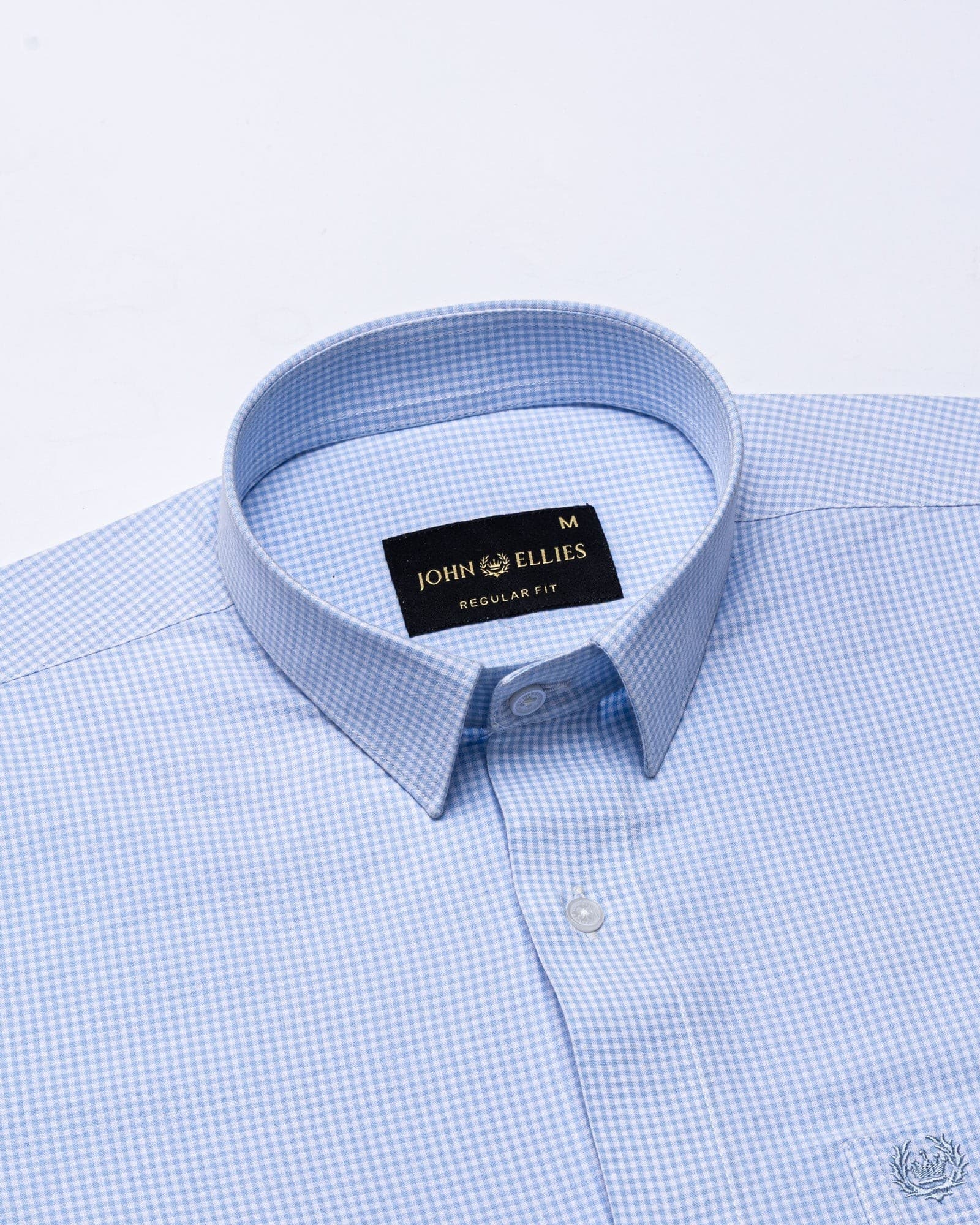 Vindsor Sky Blue Check Oxford Cotton Shirt