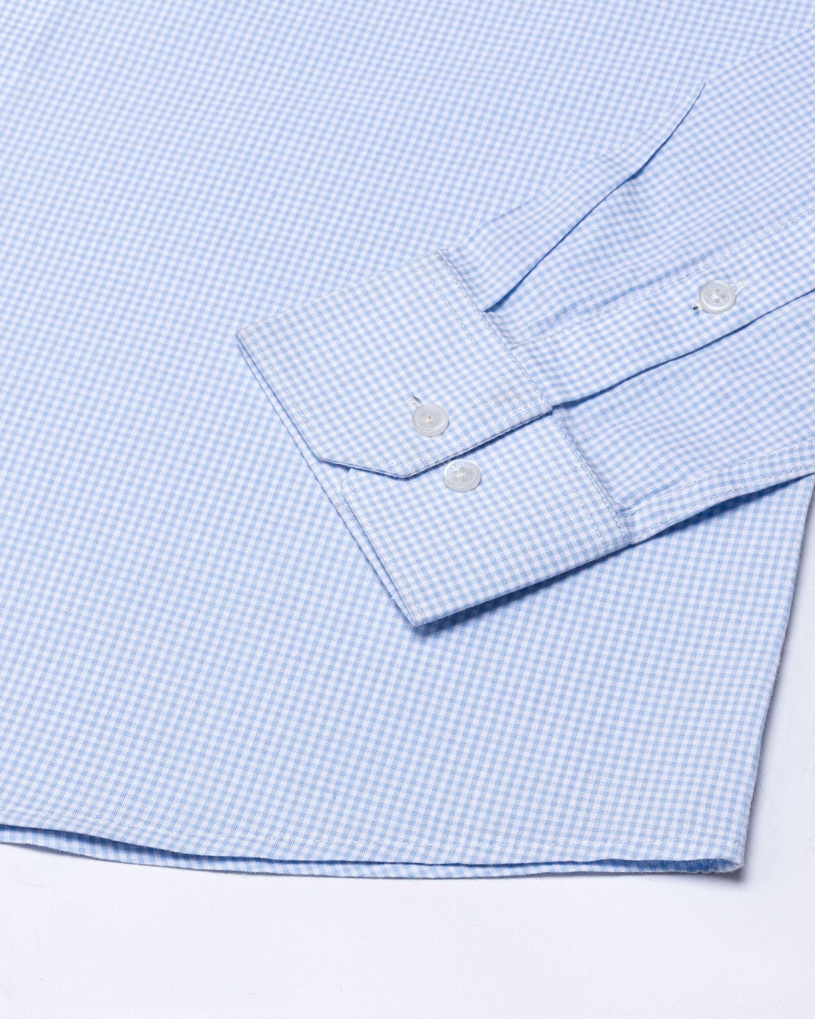 Vindsor Sky Blue Check Oxford Cotton Shirt