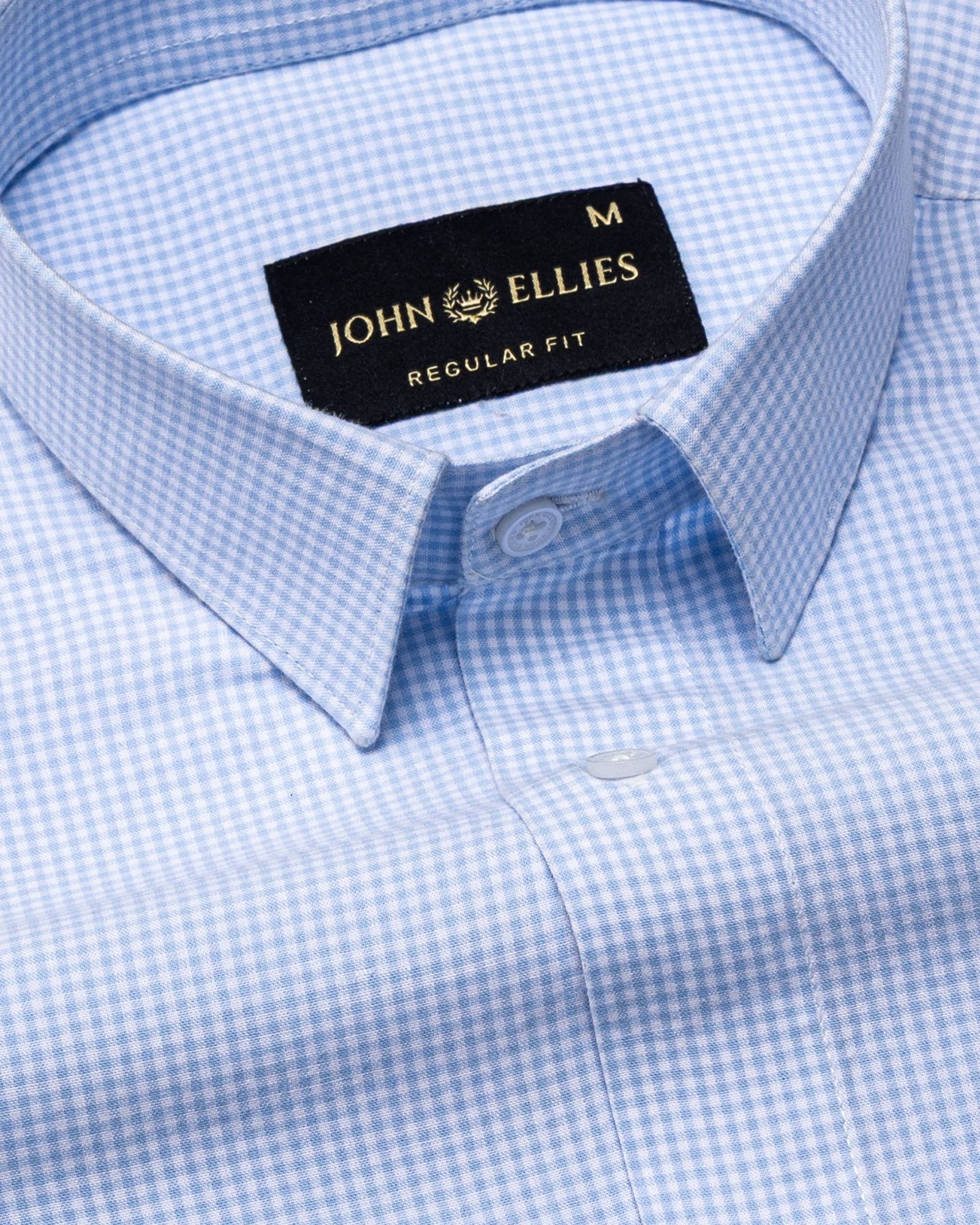Vindsor Sky Blue Check Oxford Cotton Shirt