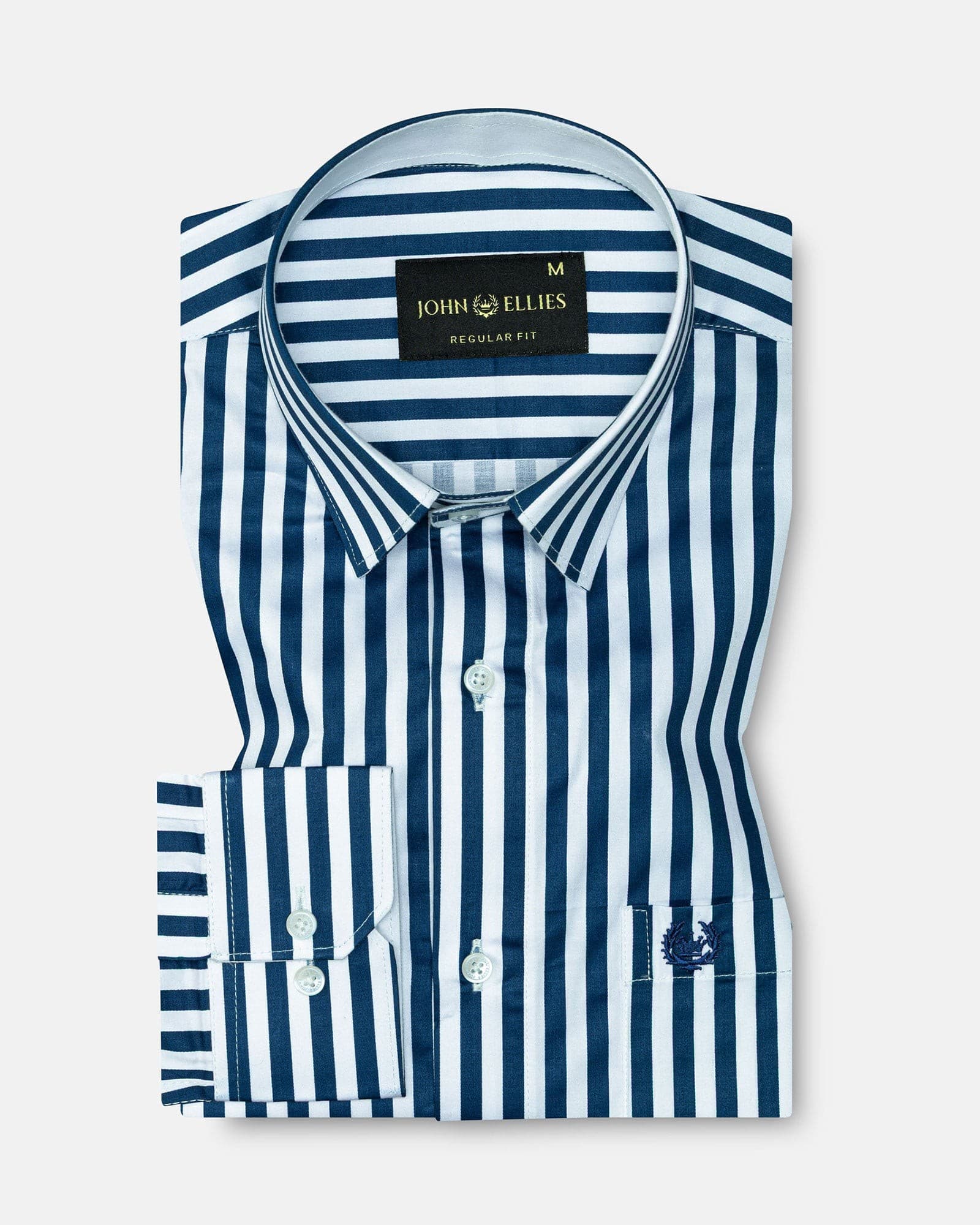 Sidex Teal Stripes Premium Cotton Shirt