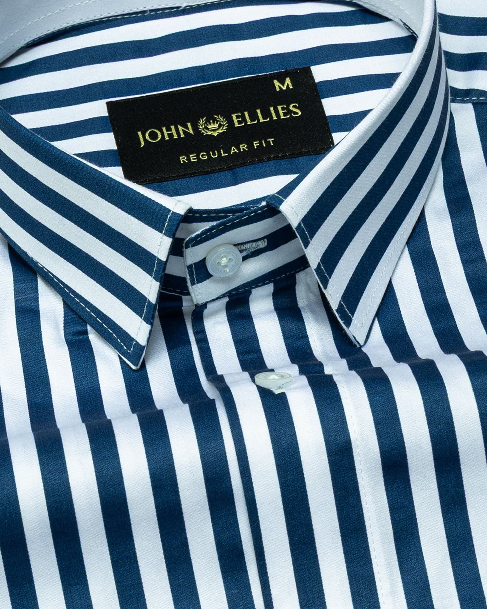 Sidex Teal Stripes Premium Cotton Shirt