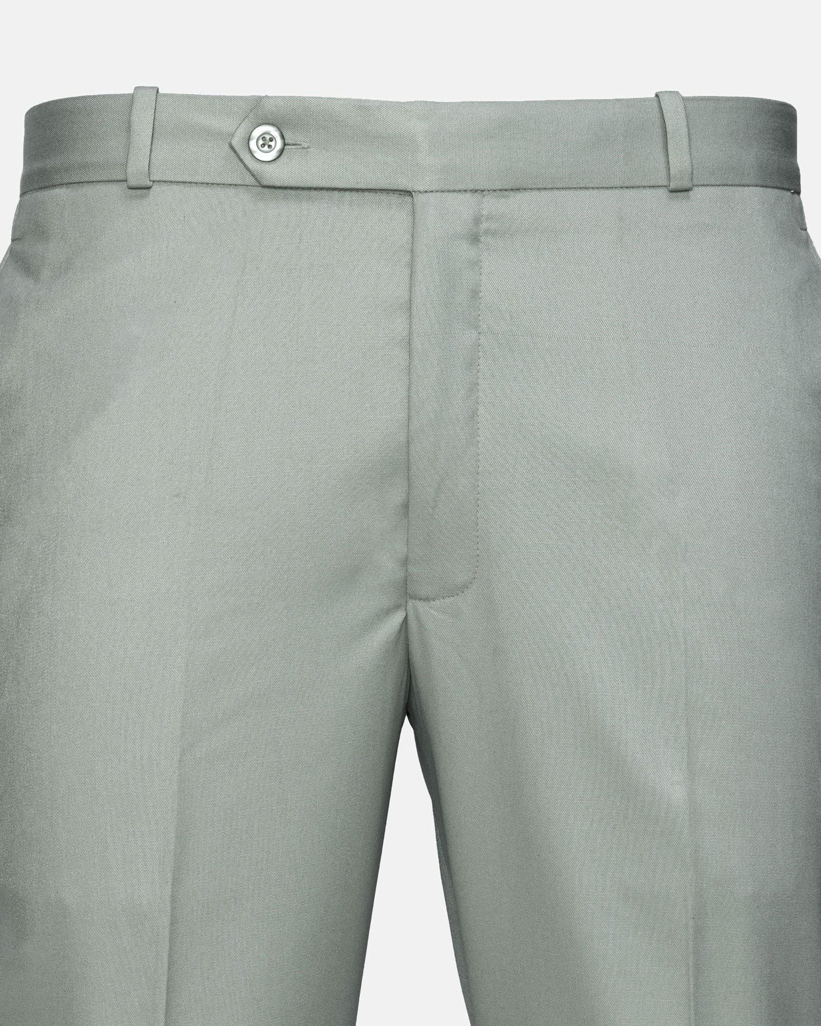 Canes Light Olive Plain Formal Cotton Pant