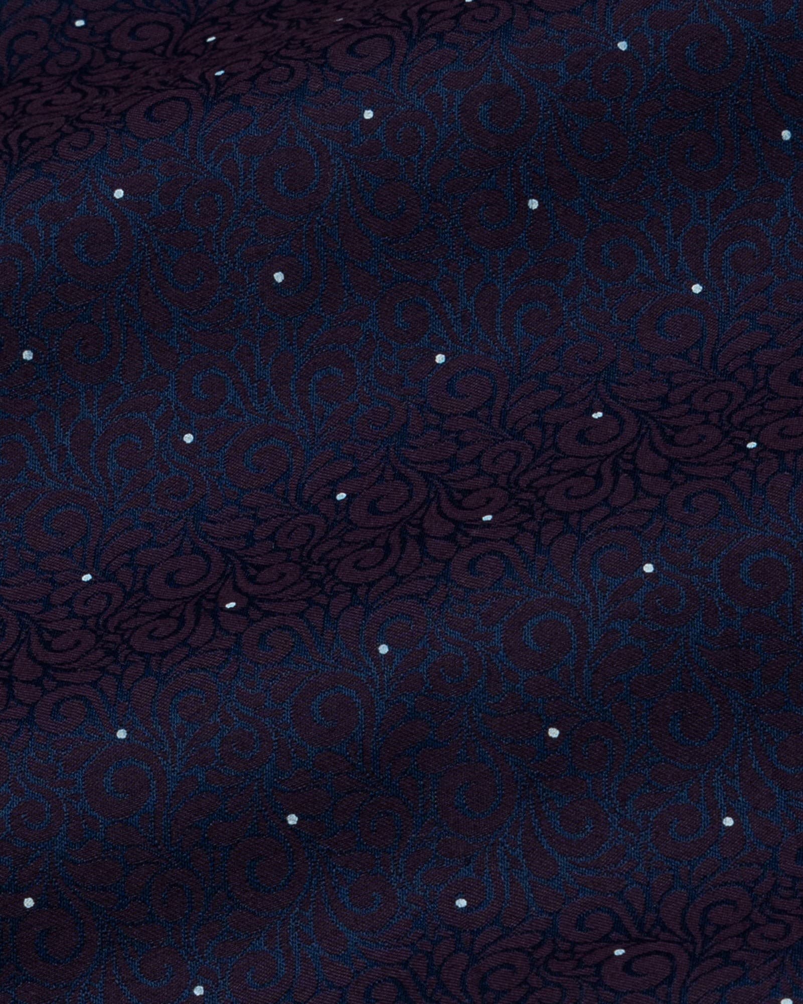 Luwan Blue Printed Dobby Cotton Shirt