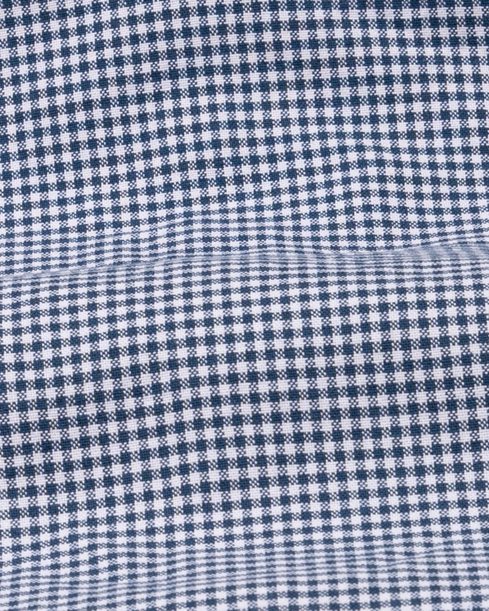 Cipher Navy Blue Check Button Down Oxford Cotton Shirt