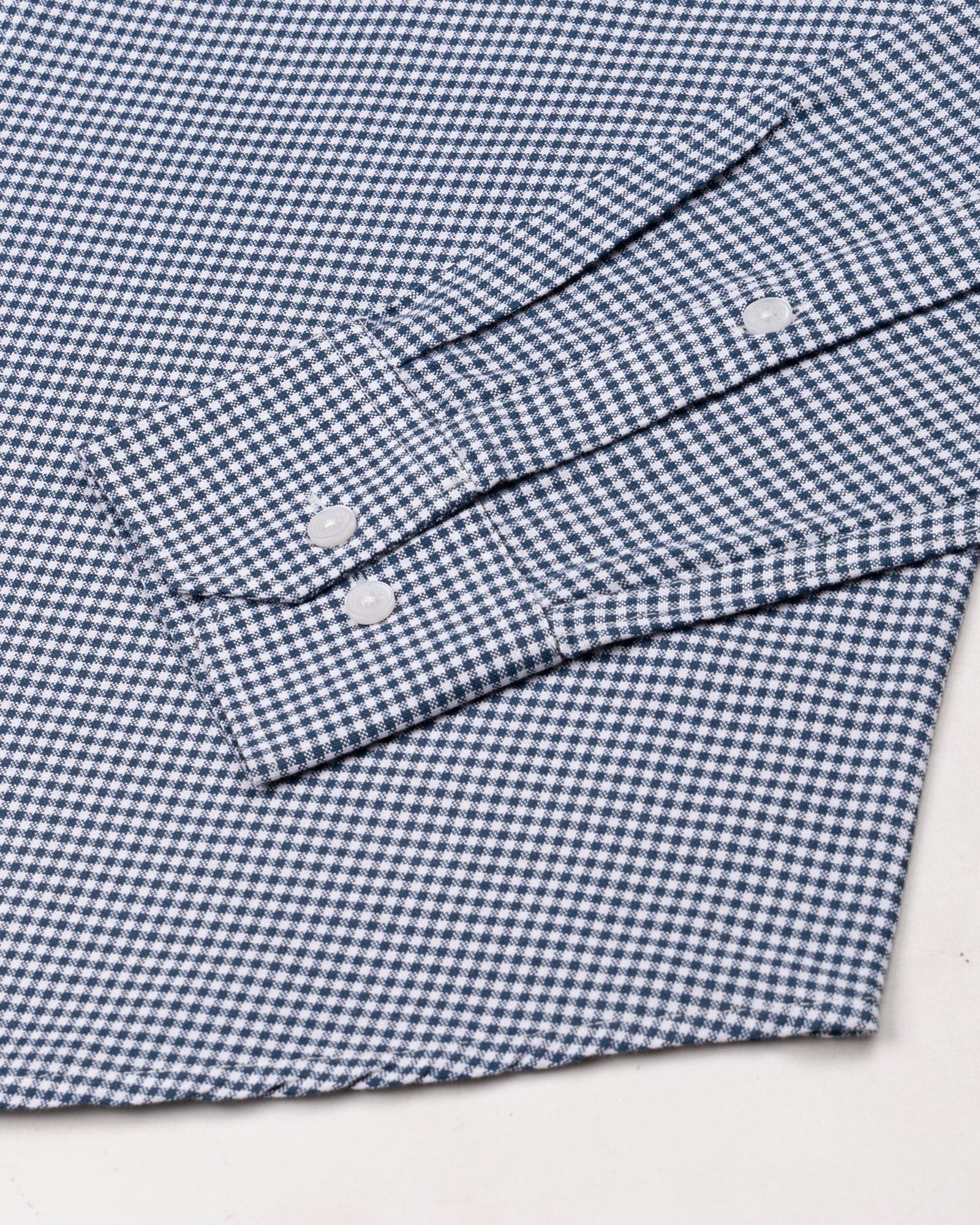 Cipher Navy Blue Check Button Down Oxford Cotton Shirt