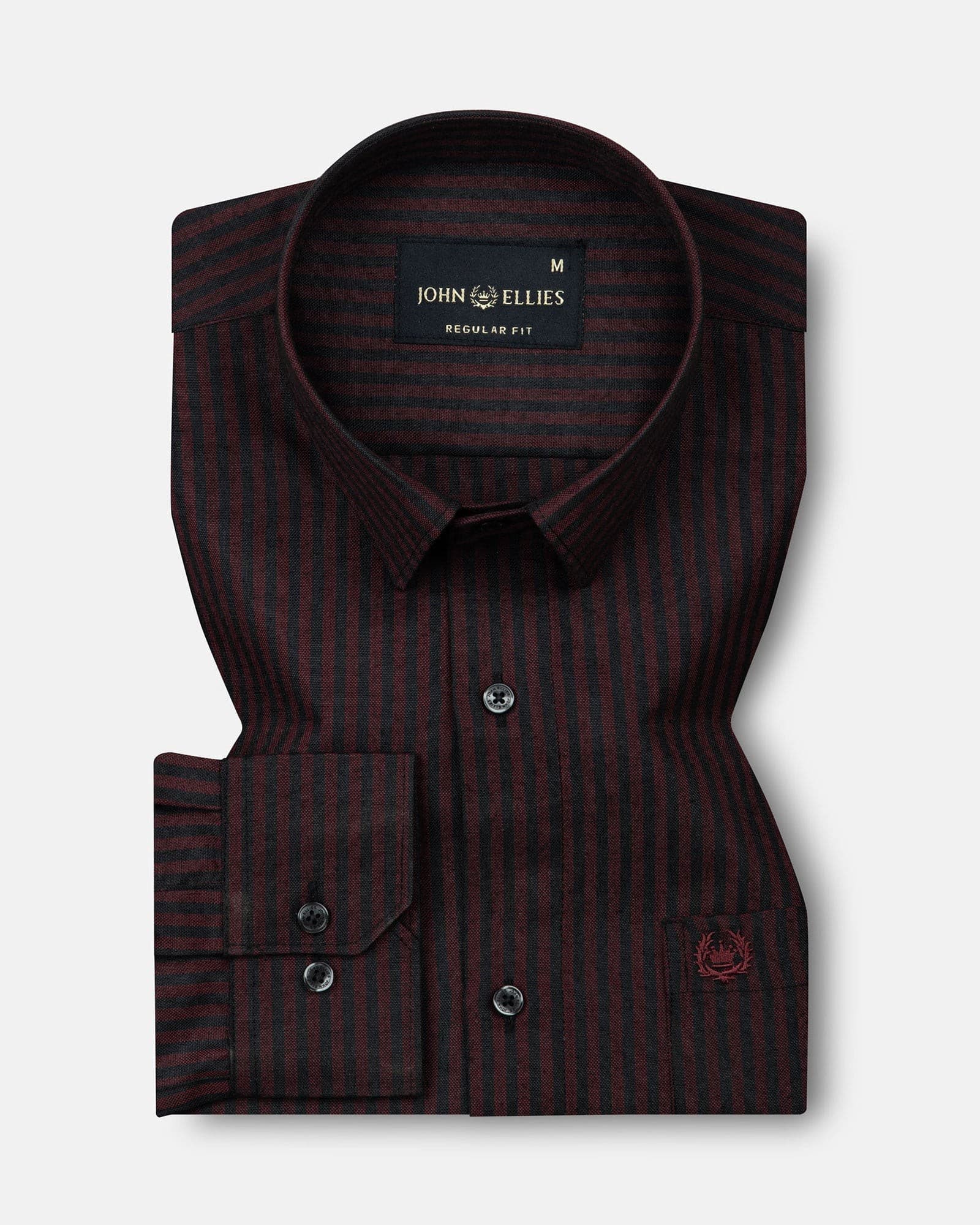 Destiny Red Stripes Oxford Cotton Shirt
