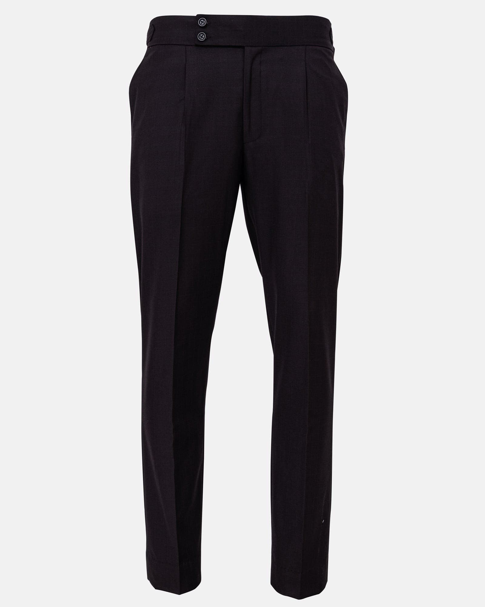 Neux Purple Checked Formal Single Pleated Italian Pant