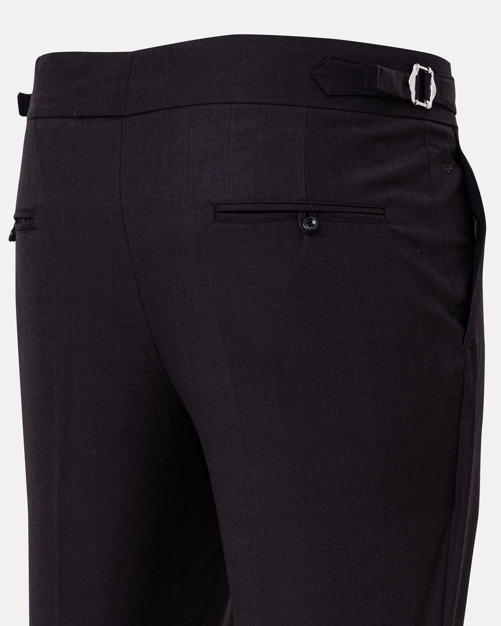 Neux Purple Checked Formal Single Pleated Italian Pant