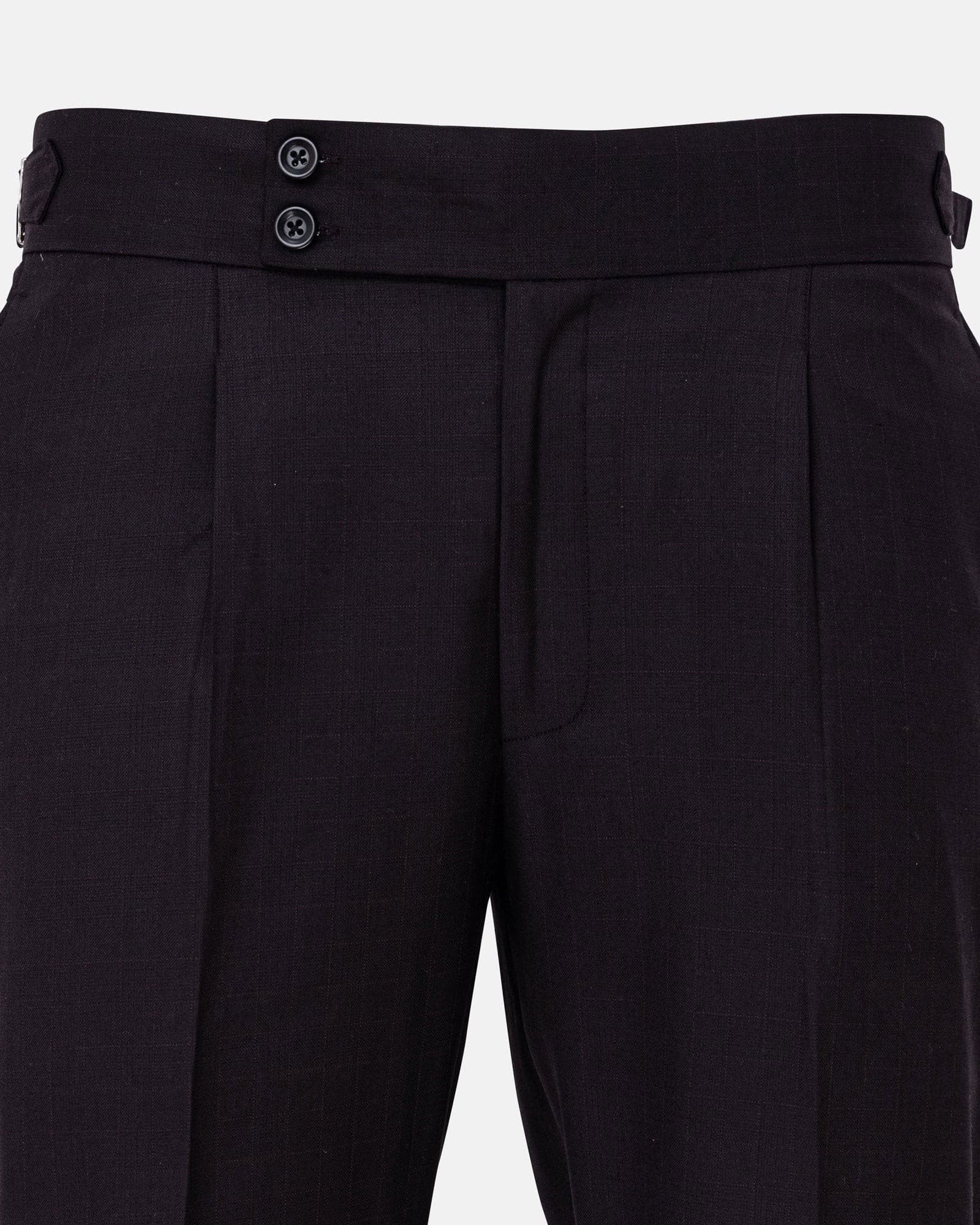 Neux Purple Checked Formal Single Pleated Italian Pant