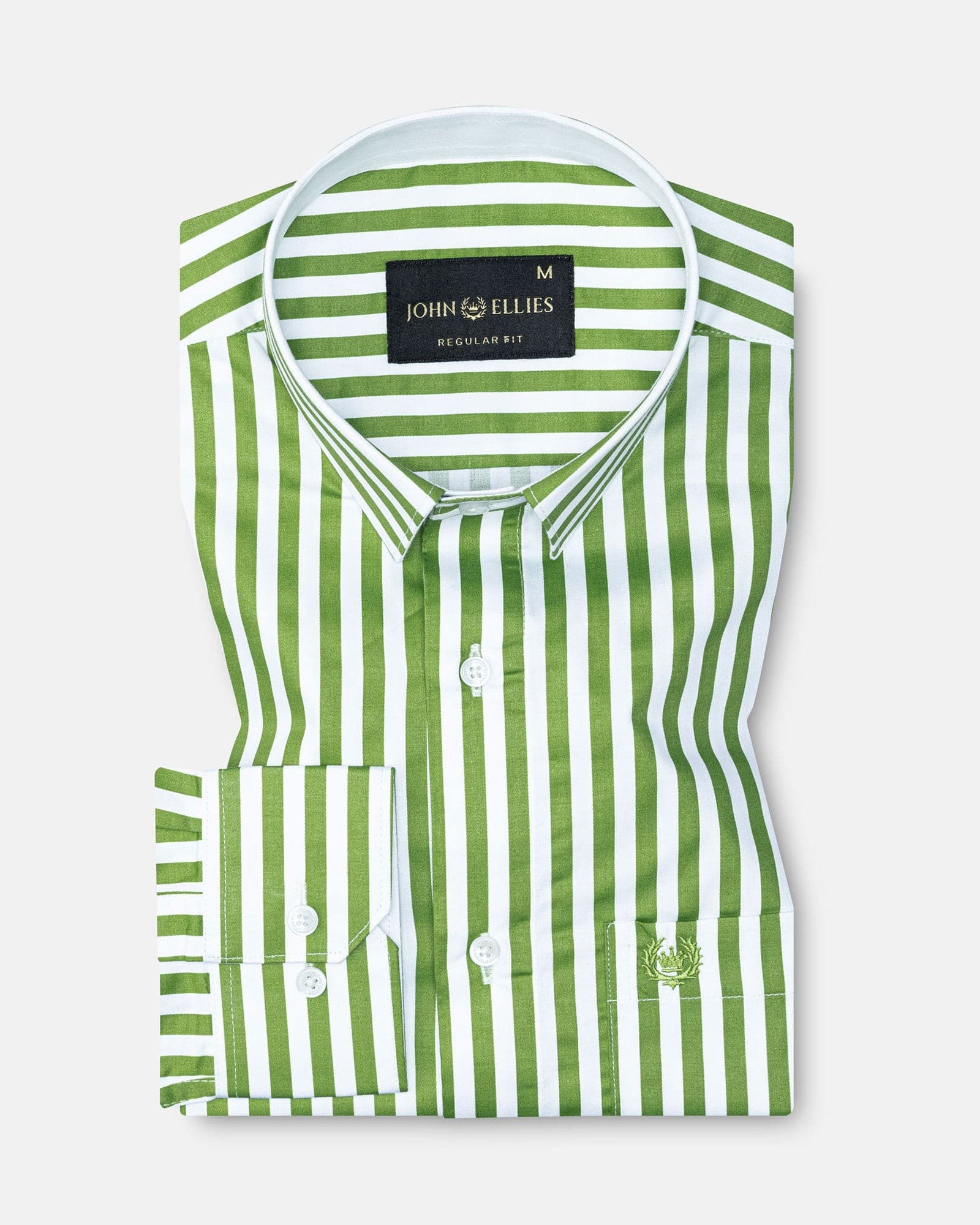 Sidex Green Stripes Premium Cotton Shirt