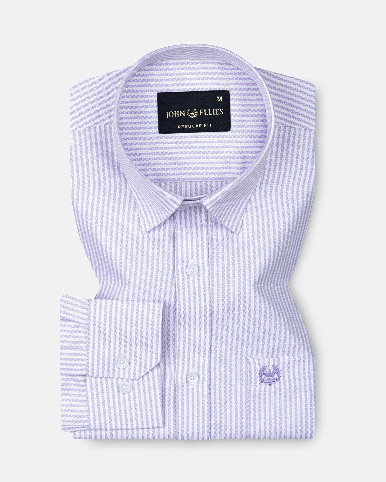 Axels Lavender Stripes Oxford Cotton Shirt