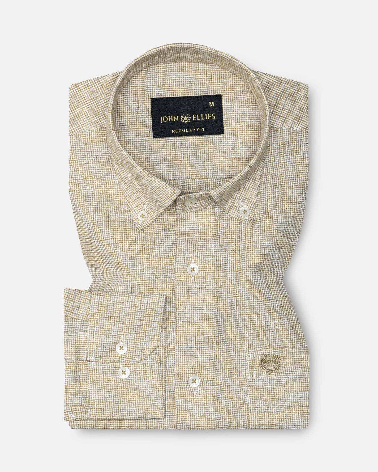 Isaac Brown Check Button Down Linen Shirt