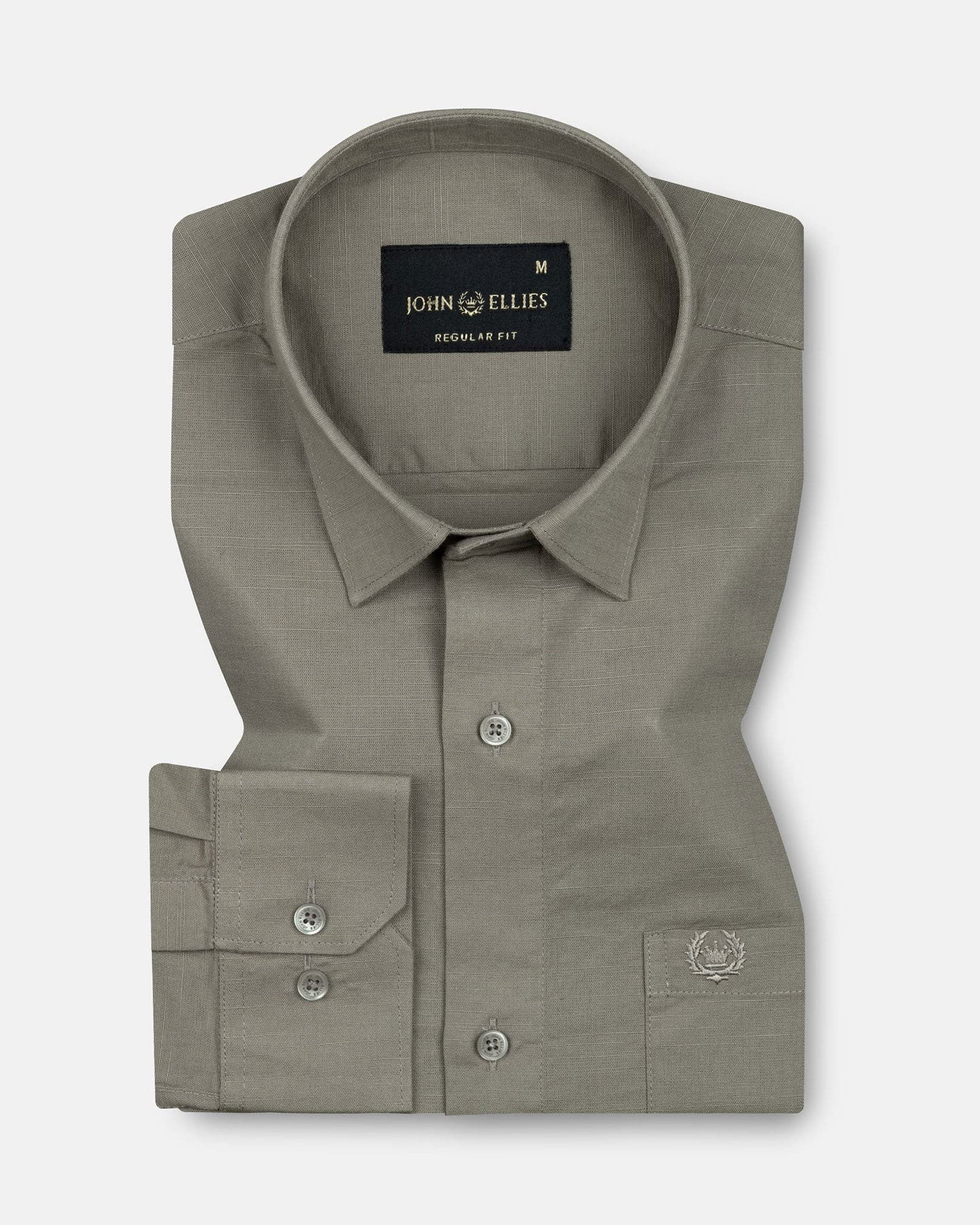 Amess Bronze Plain Linen Shirt