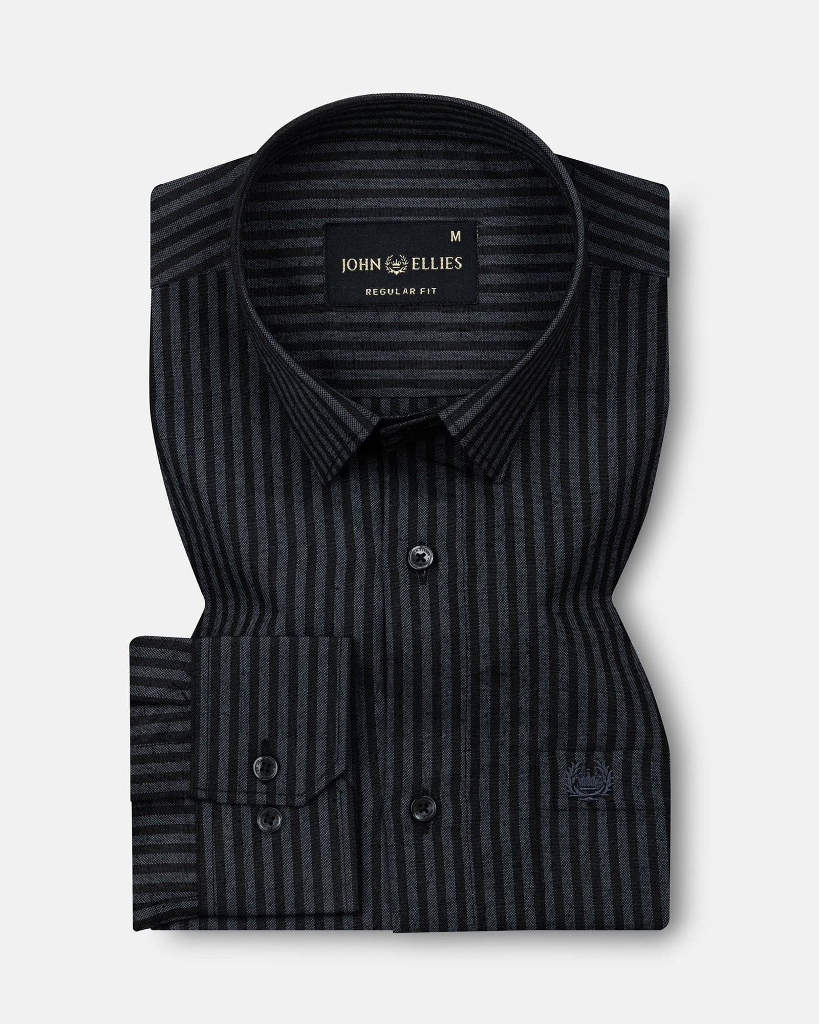 Destiny Grey Stripes Oxford Cotton Shirt