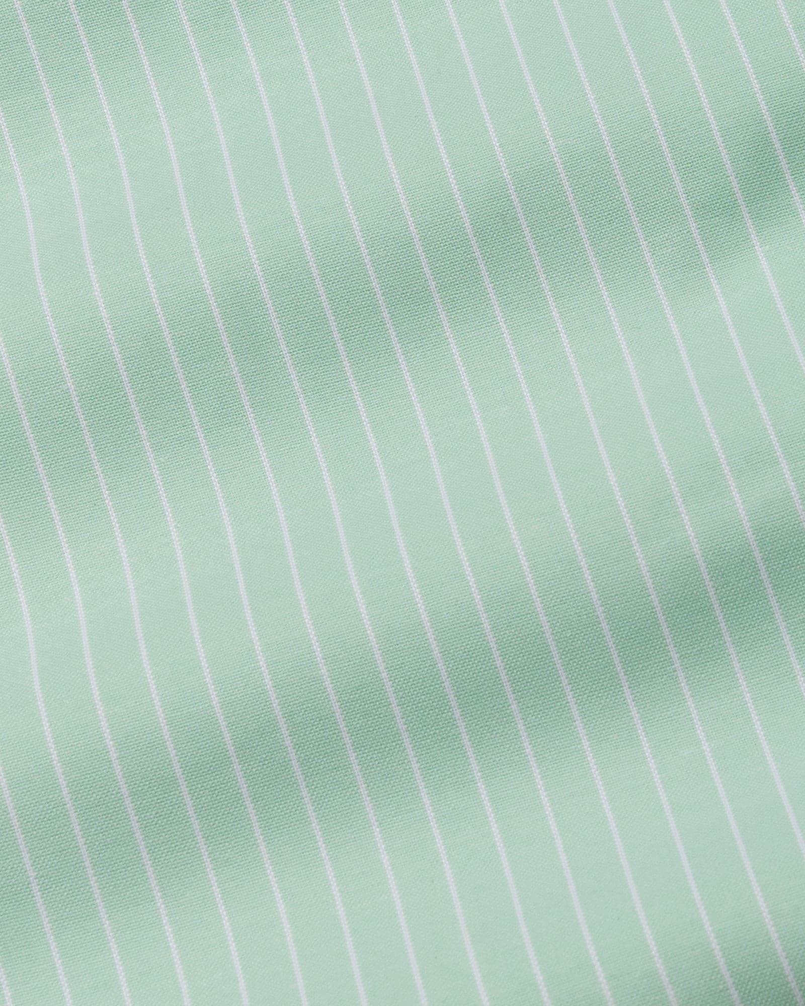 Seashel Lime Stripe Button Down Oxford Cotton Shirt
