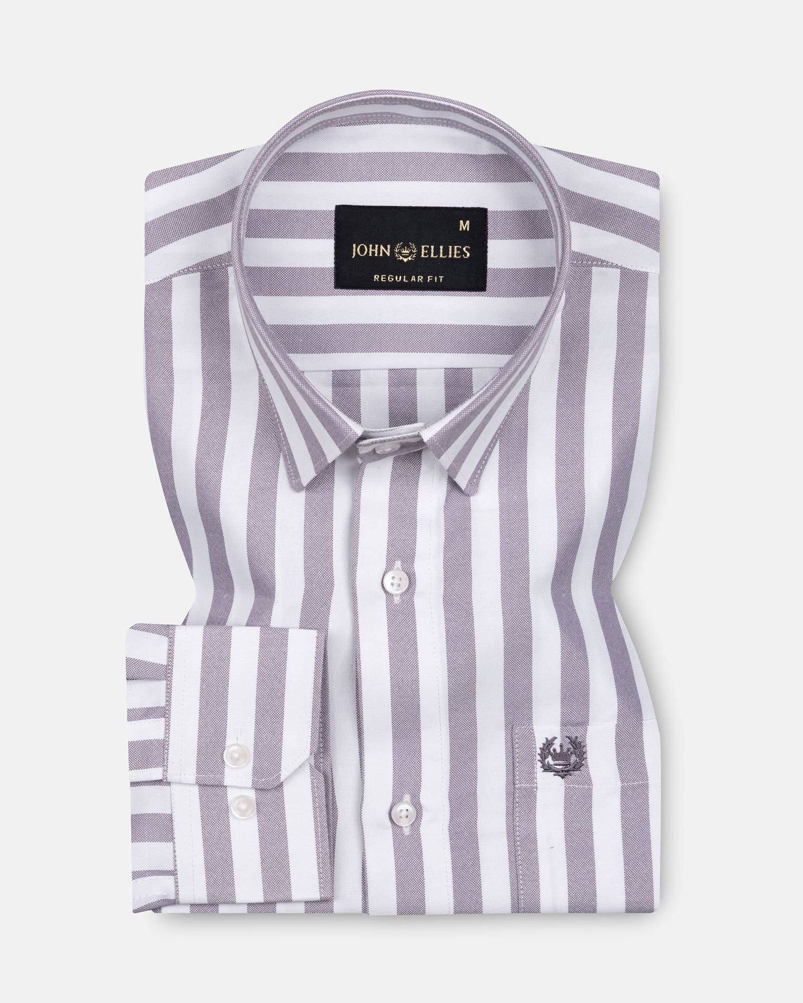 Layt Purple Stripes Oxford Cotton Shirt